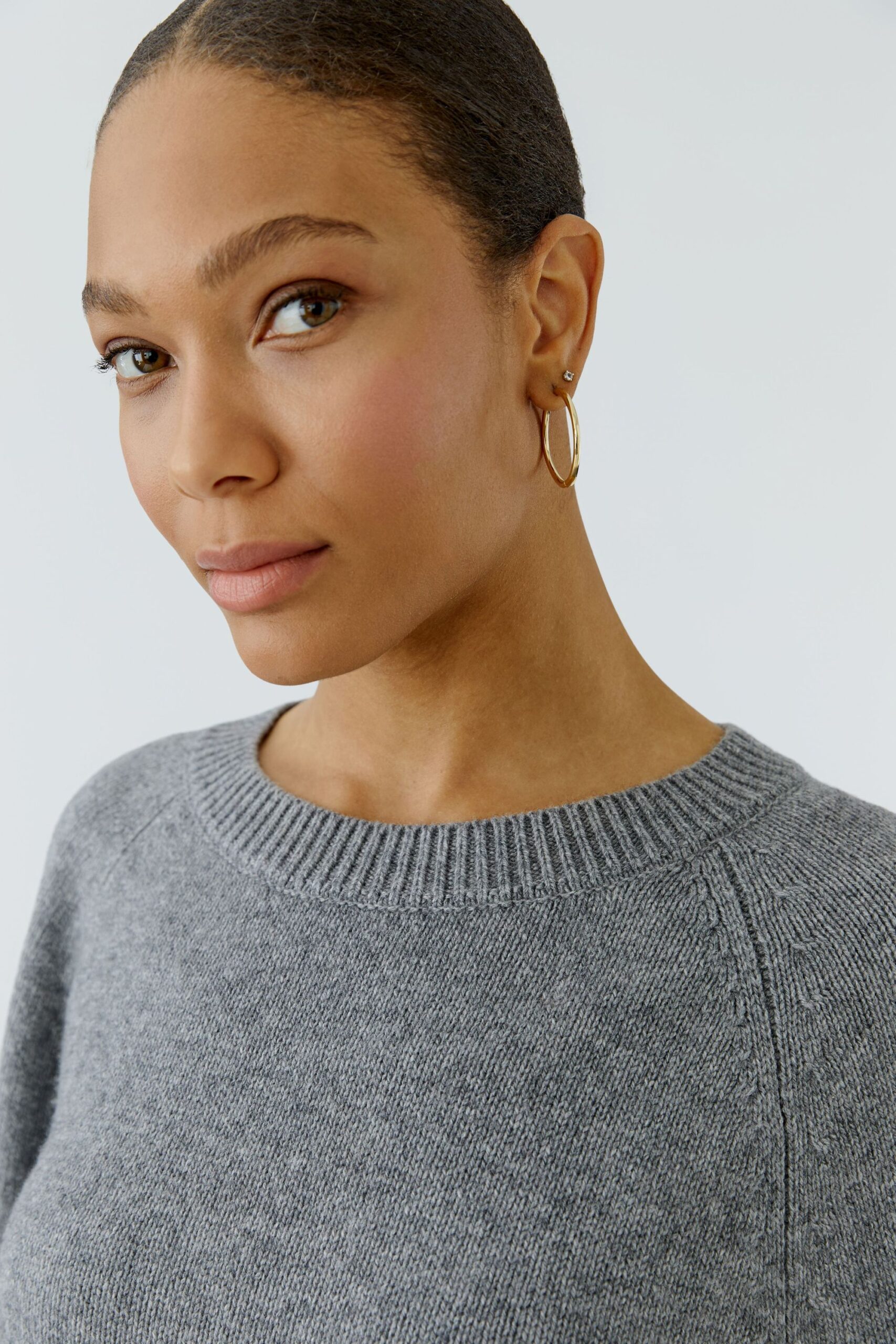 Oui Lässiger Strickpullover mit Rundhals – Bild 5