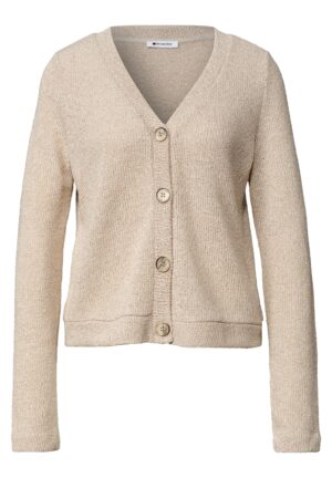 Street One Langarm Jacke im Strick-Look mit Glitzer