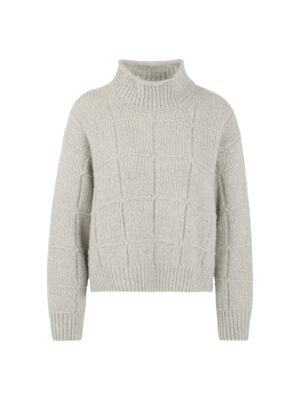 Marc Cain Collections Oversize-Pullover mit Turtleneck und Reliefstrick