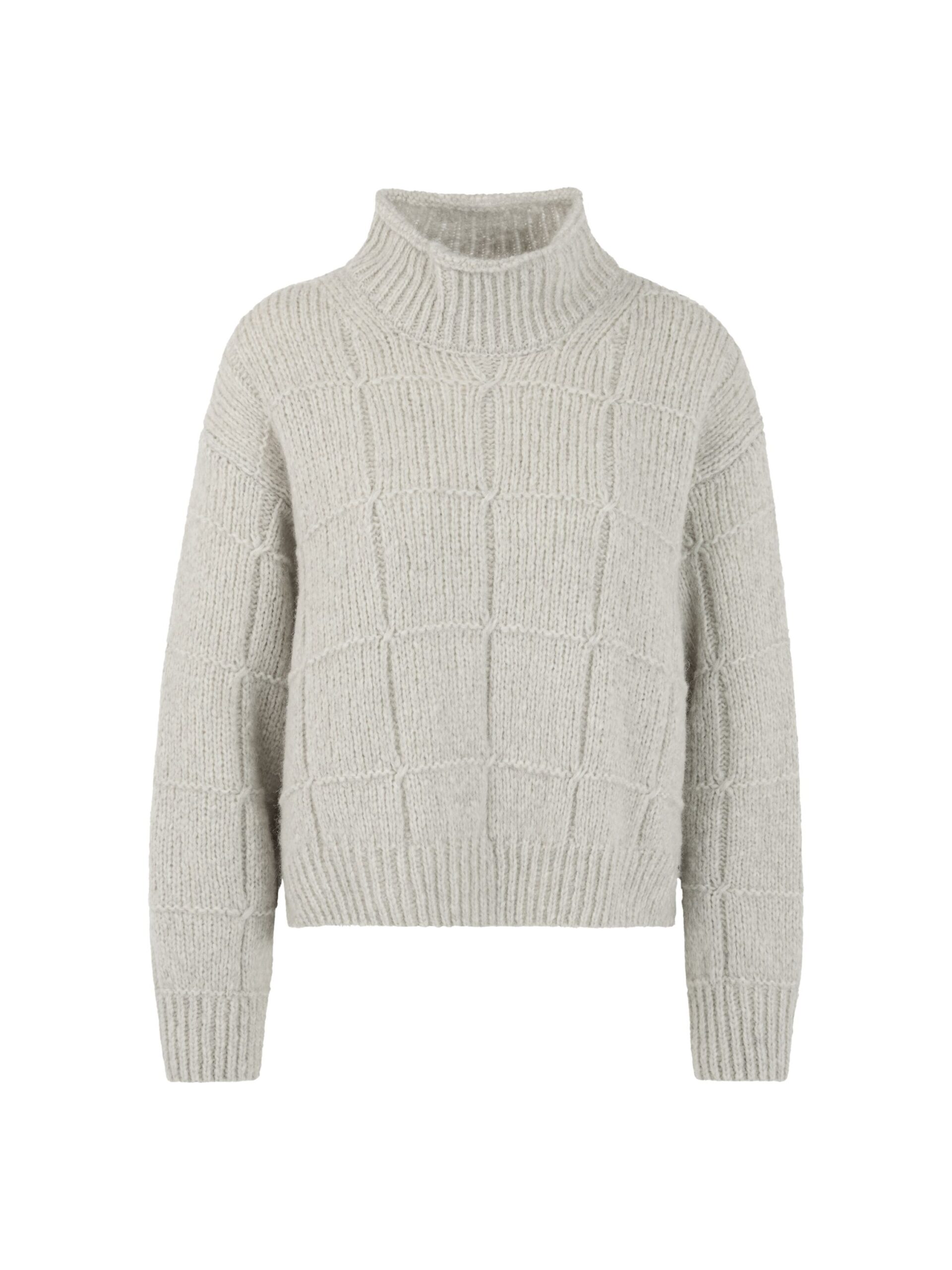 Marc Cain Collections Oversize-Pullover mit Turtleneck und Reliefstrick