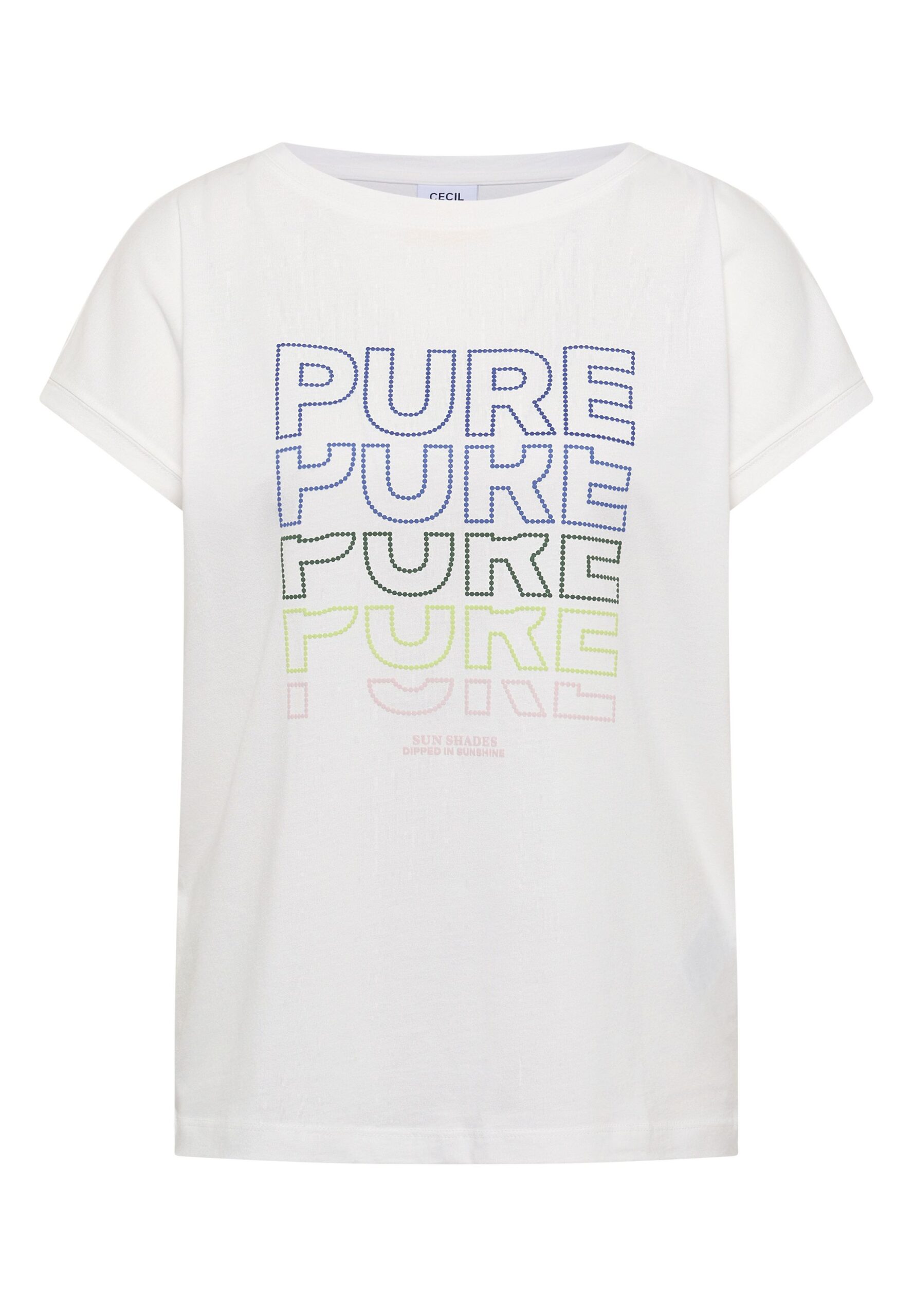 CECIL T-Shirt mit Boat Neck und Frontprint