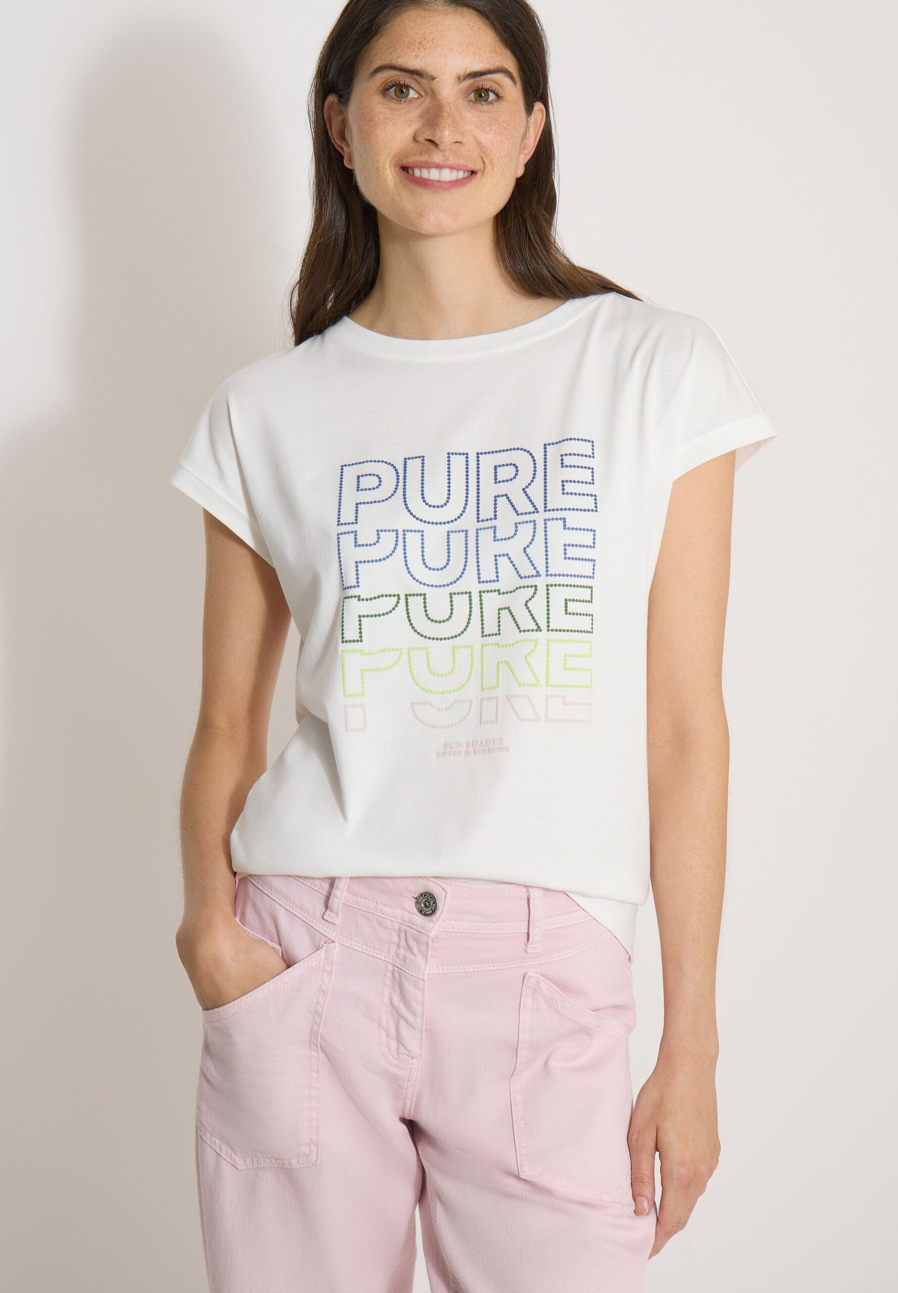 CECIL T-Shirt mit Boat Neck und Frontprint – Bild 5