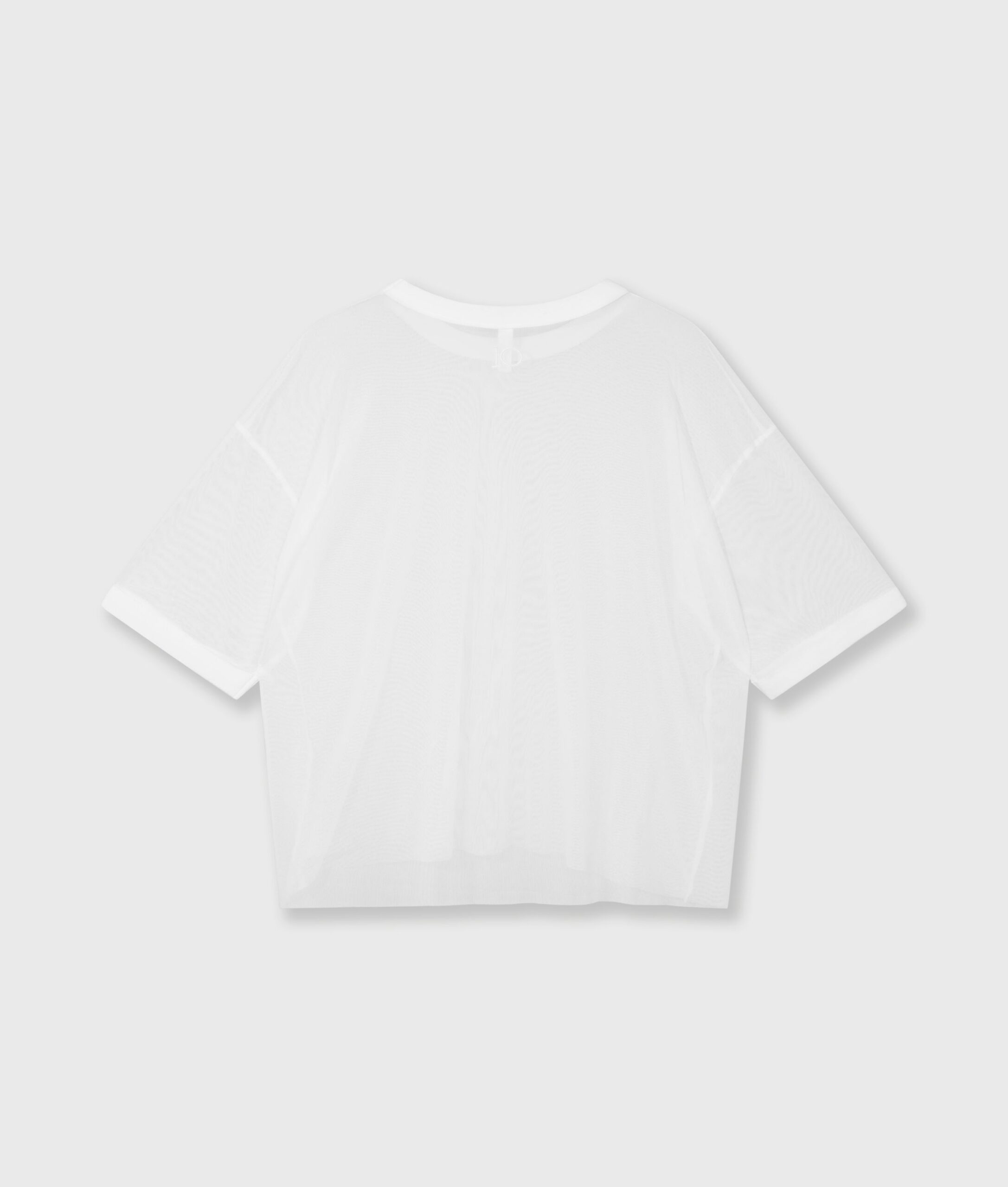 10 DAYS Mesh T-Shirt mit Rundhalsausschnitt und Raw-Edge-Saum – Bild 10
