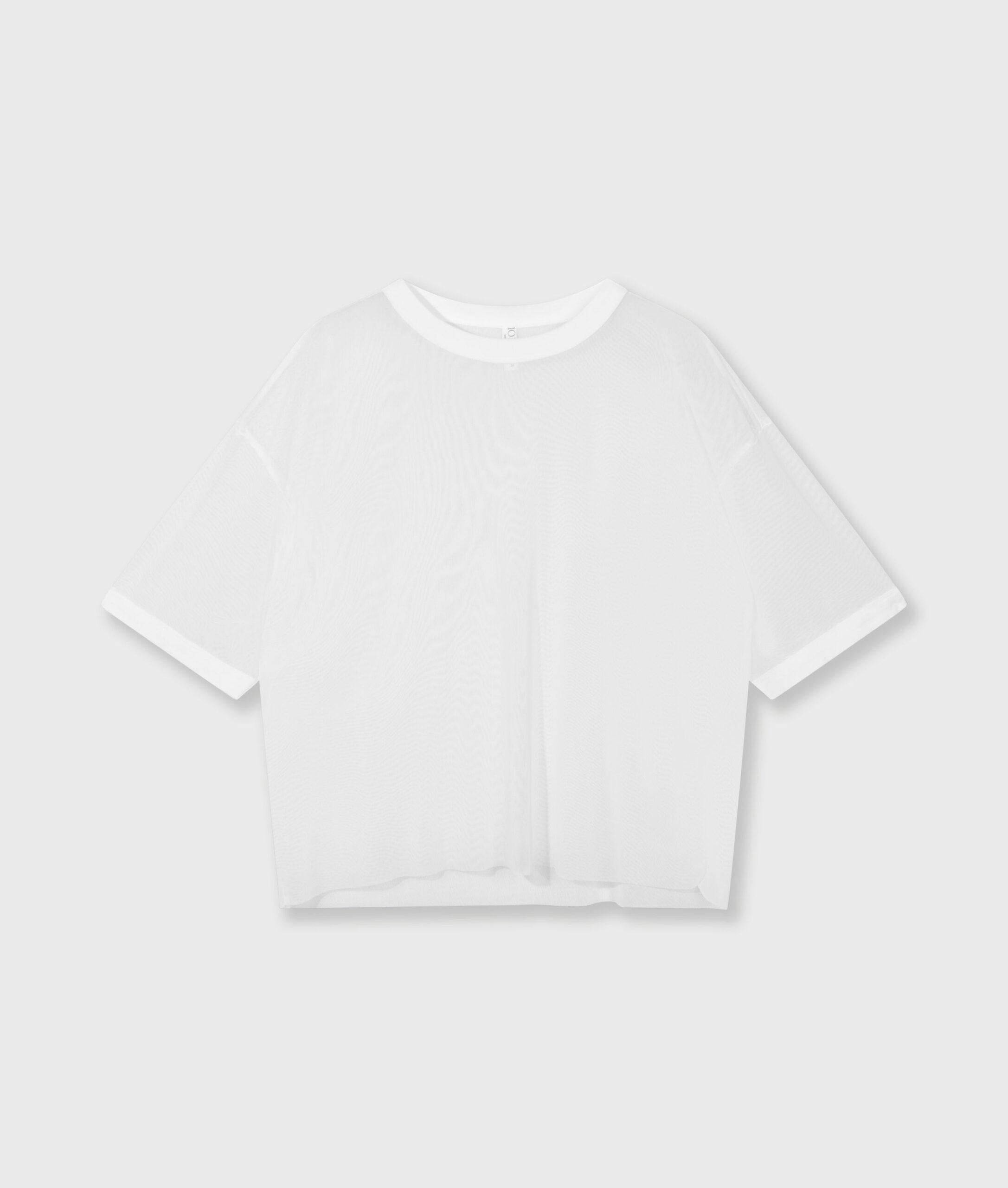 10 DAYS Mesh T-Shirt mit Rundhalsausschnitt und Raw-Edge-Saum – Bild 13