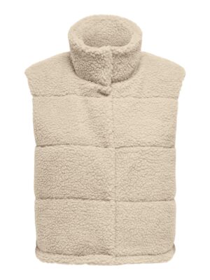 ONLY Teddyfell Weste mit Knopfleiste