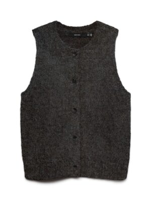VERO MODA Pullunder mit Rundhalsausschnitt und Knopfleiste