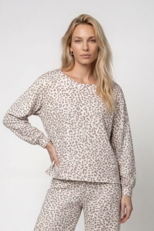 monari Sweatshirt mit Leomuster