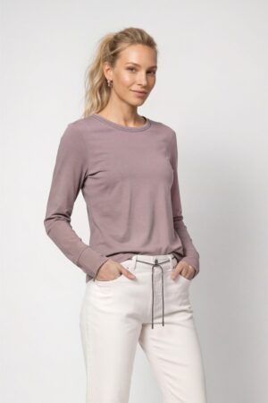 monari Elegantes Langarmshirt mit Strassdetails
