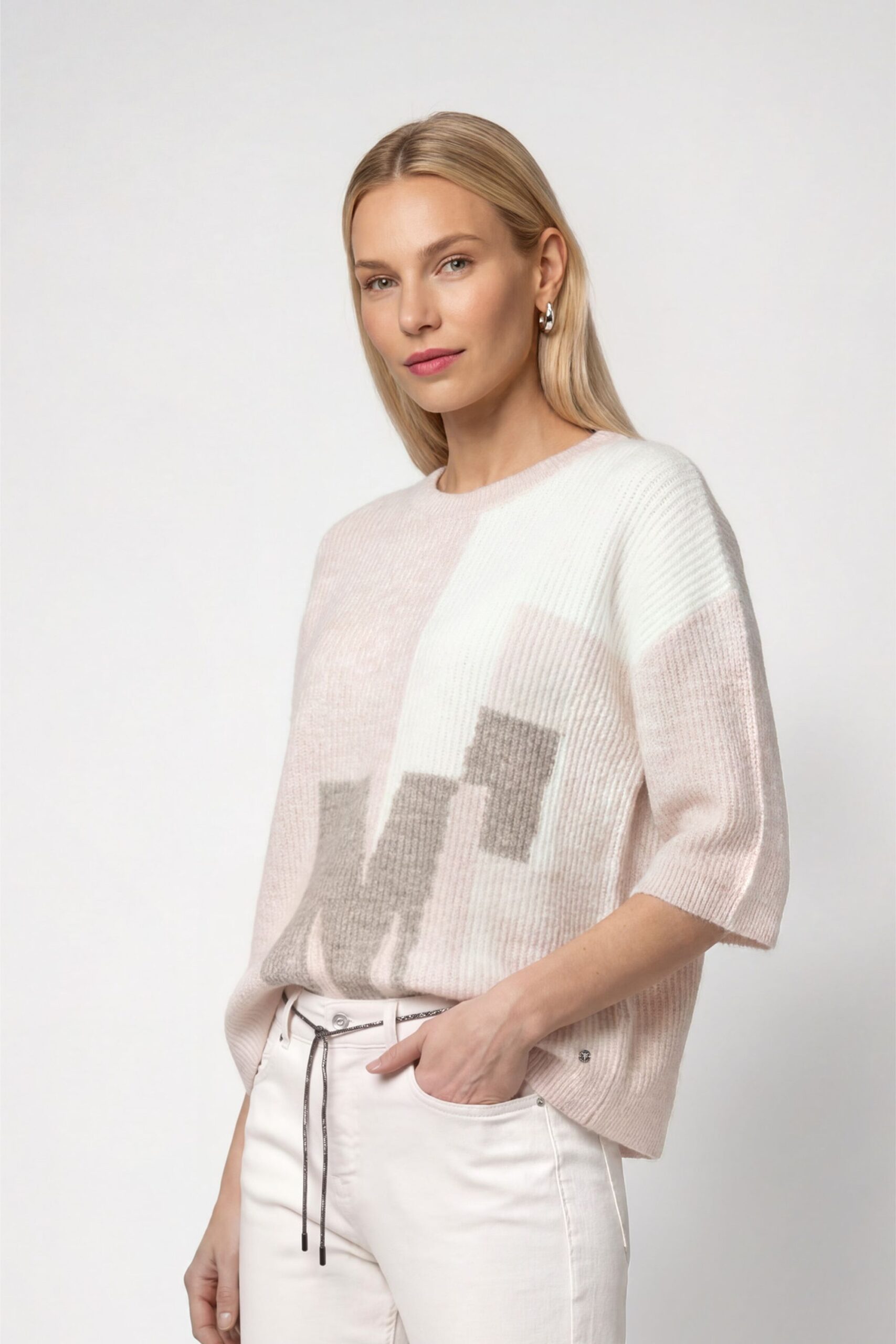 monari Strickpullover mit Intarsie-Design – Bild 6