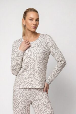 monari Langarmshirt mit Leomuster
