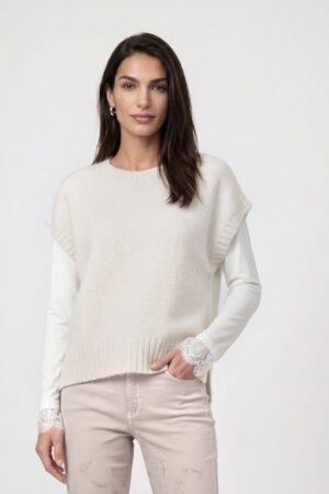 monari Eleganter Strickpullunder mit Lurex