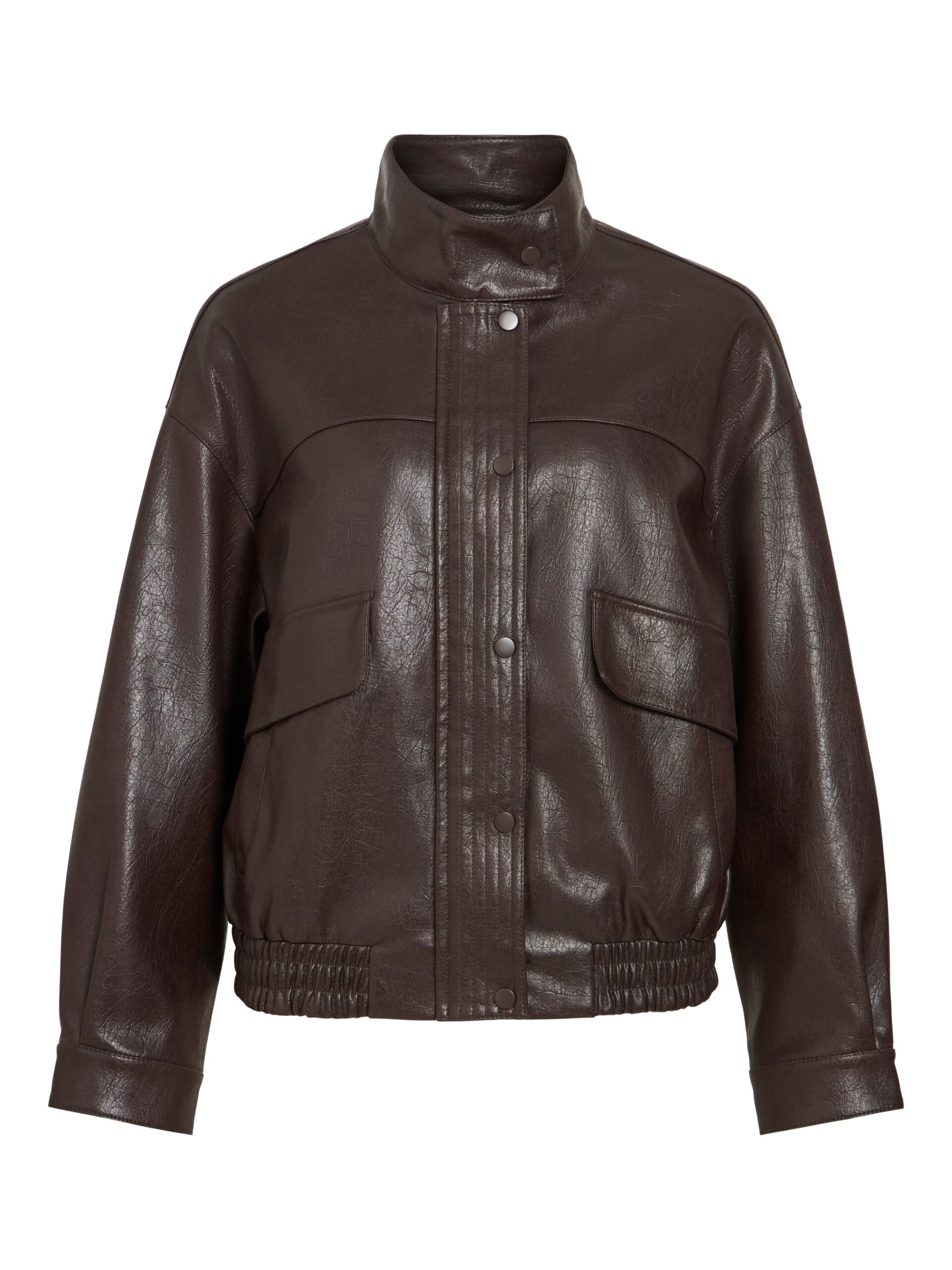 VILA High Neck Jacke mit verdecktem Reißverschluss