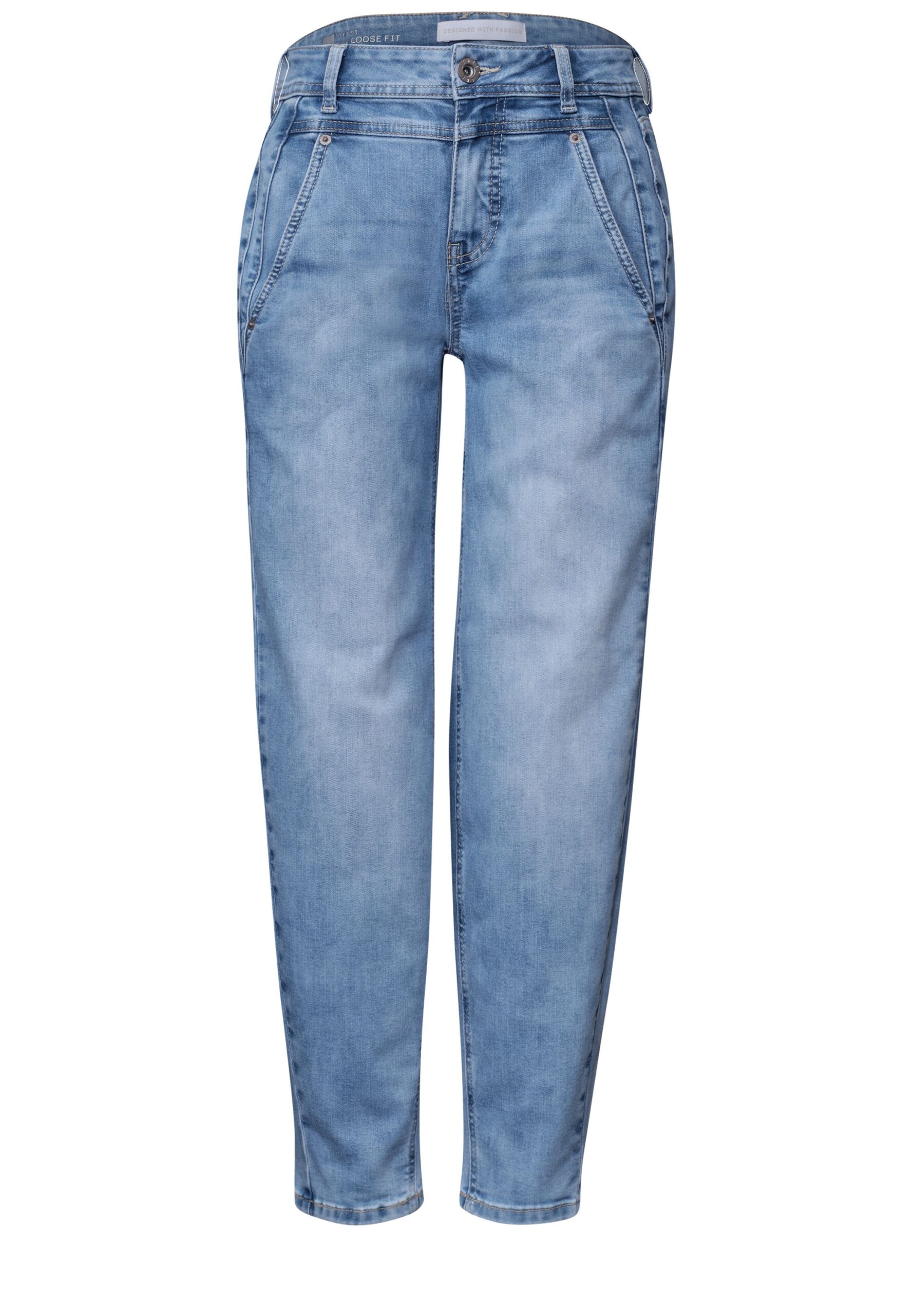 Street One High Waist Barrel Leg Jeans im Loose Fit