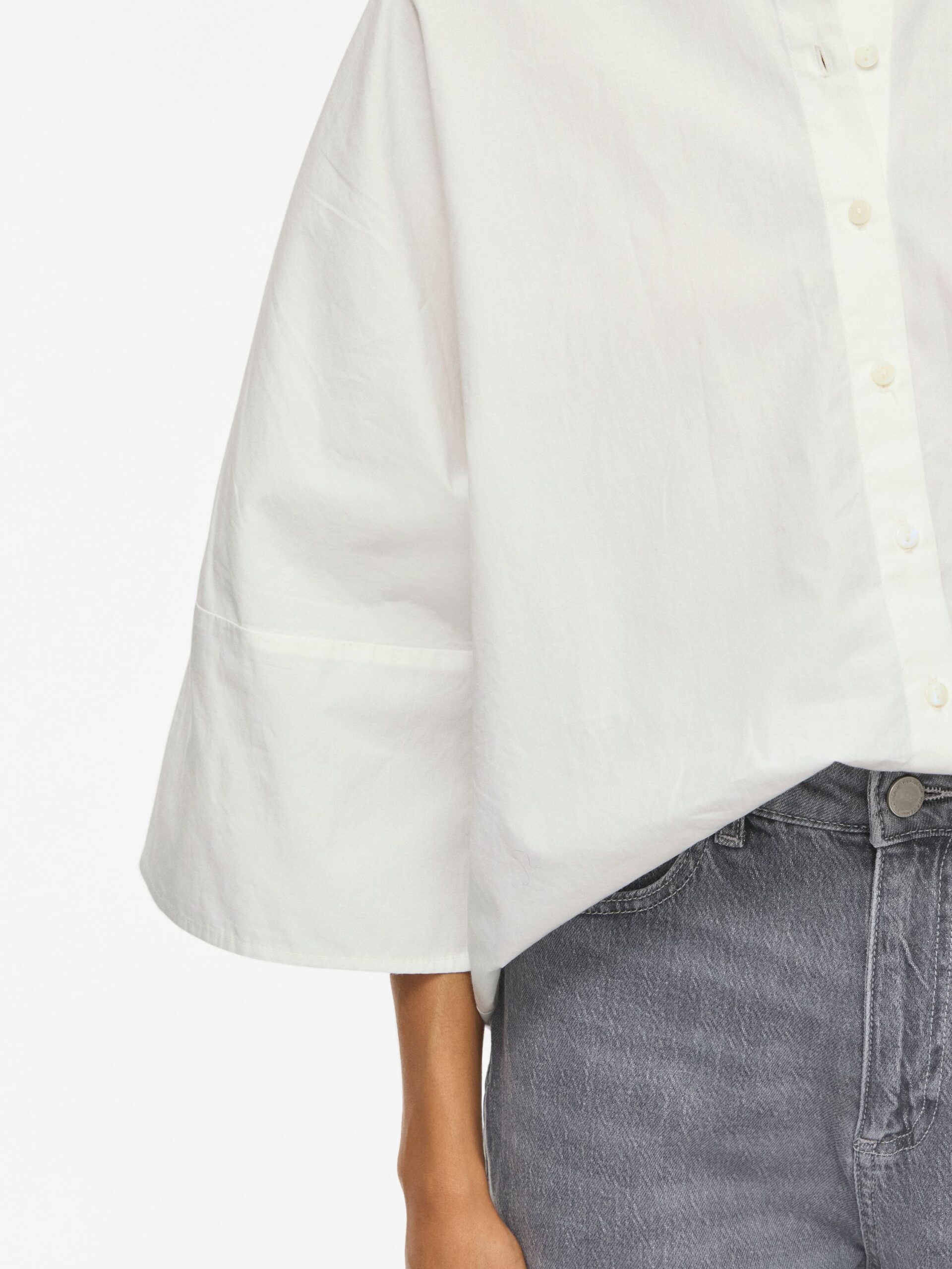 VILA Loose Shirt mit Halbarm und Knopfleiste – Bild 4