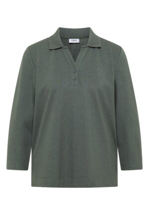 CECIL 3/4-Arm Poloshirt mit Knopfdetail