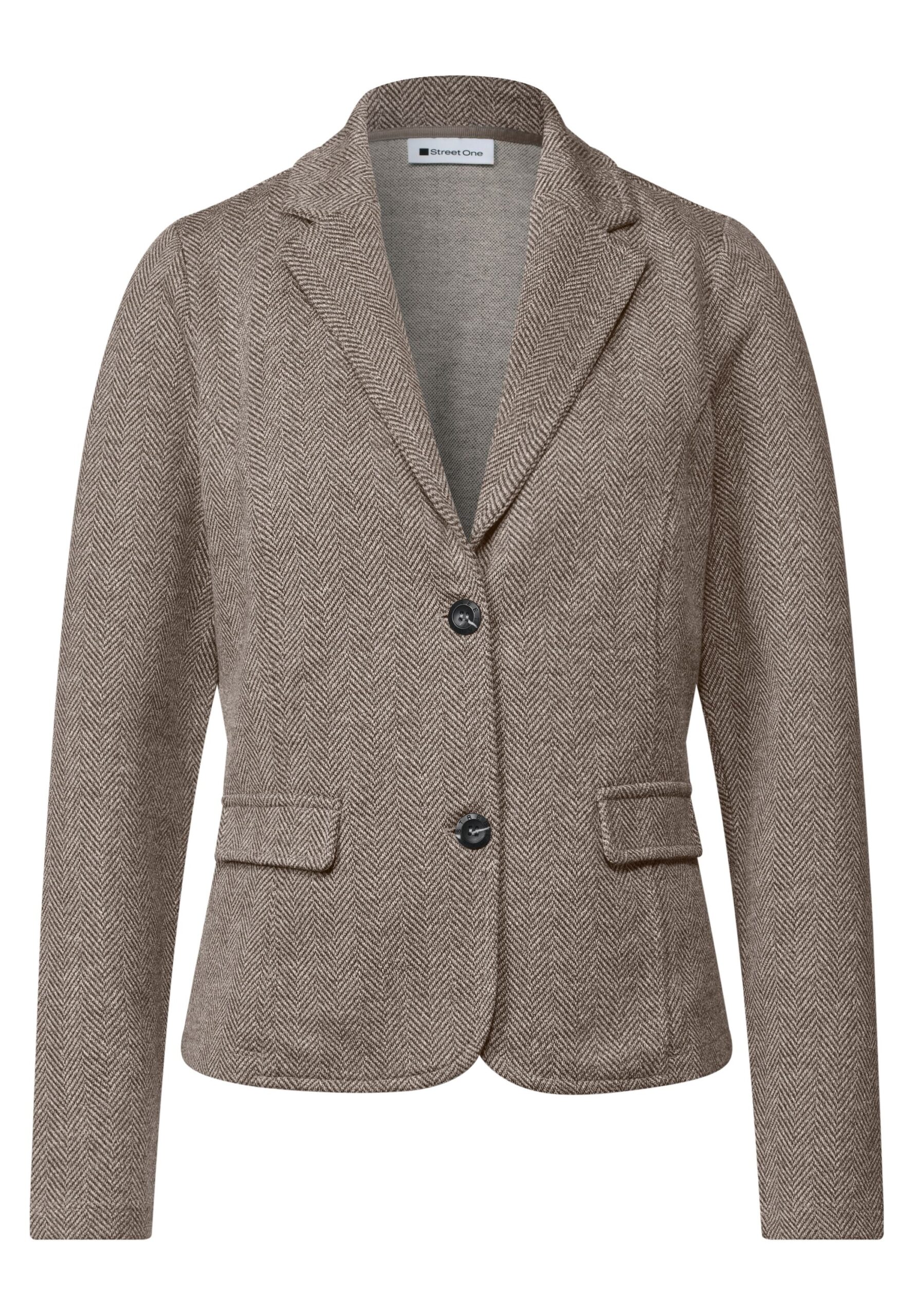 Street One Basic Blazer mit Reverskragen und Dessin
