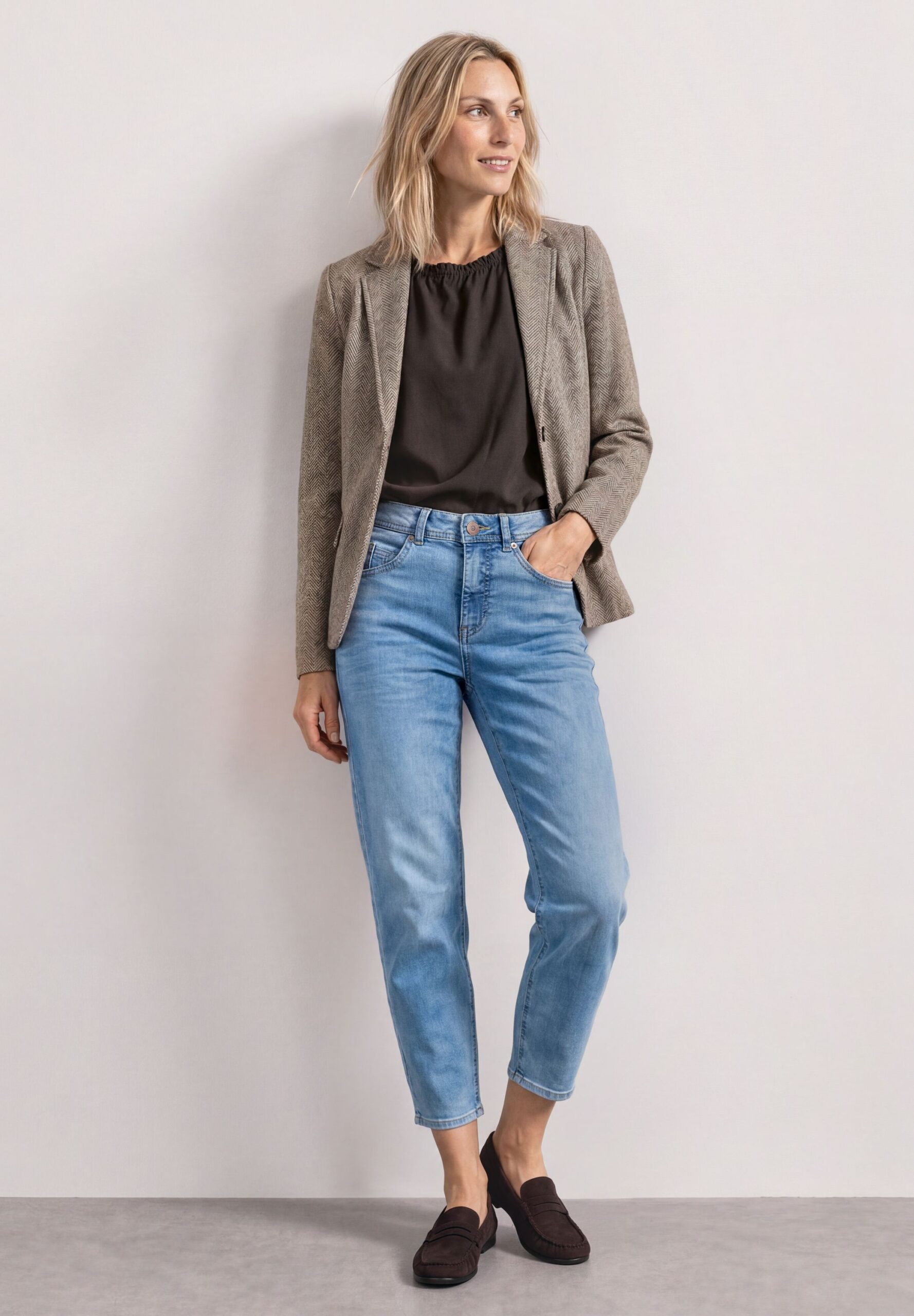 Street One Basic Blazer mit Reverskragen und Dessin – Bild 2