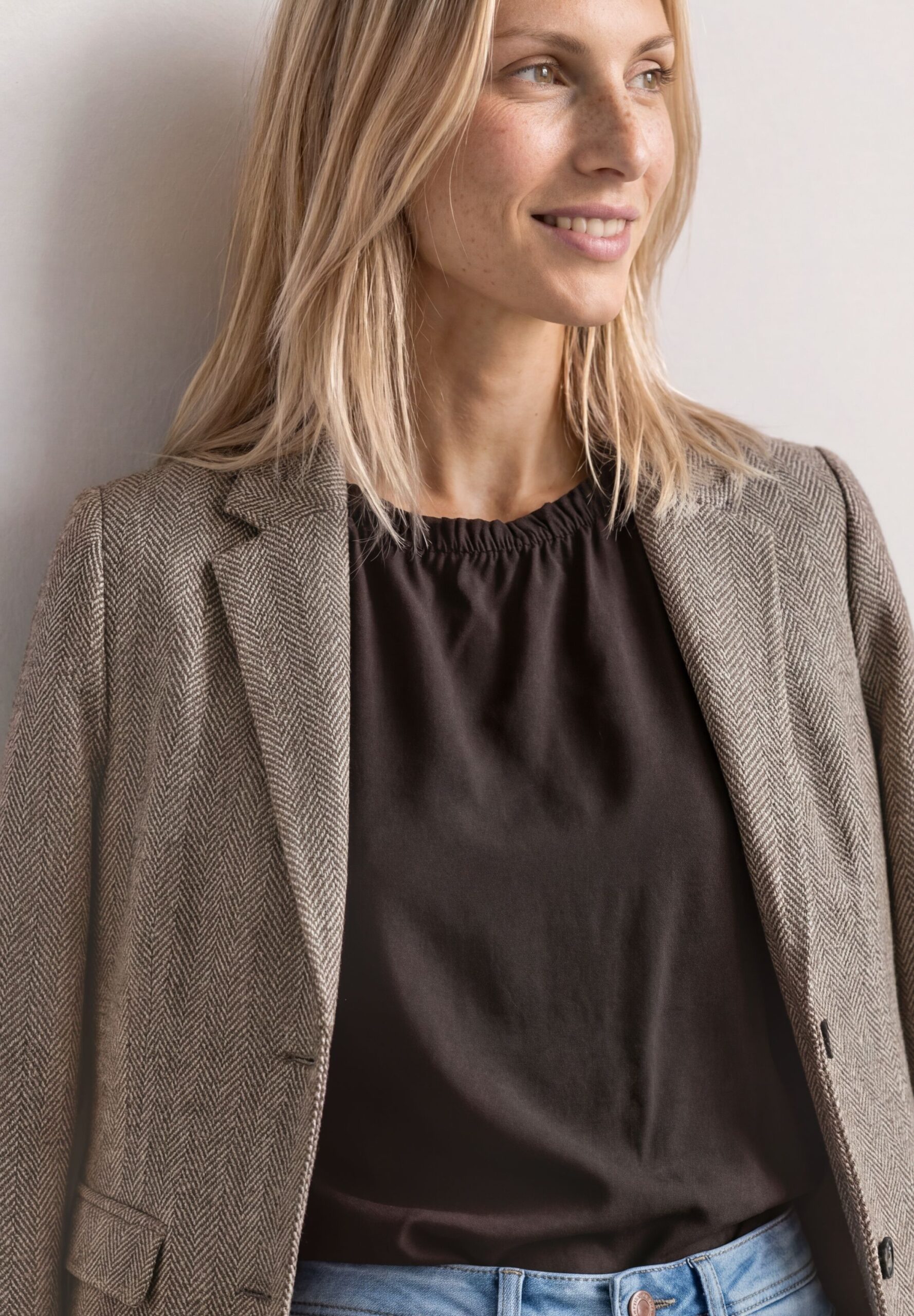 Street One Basic Blazer mit Reverskragen und Dessin – Bild 4