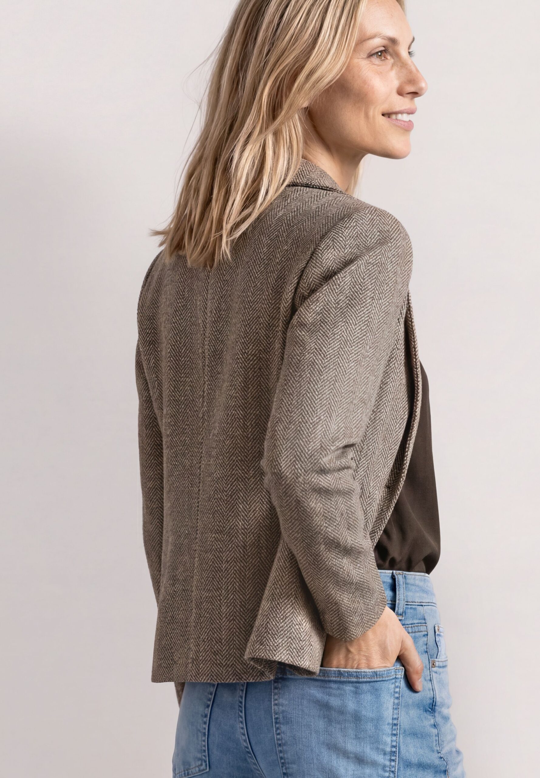 Street One Basic Blazer mit Reverskragen und Dessin – Bild 6