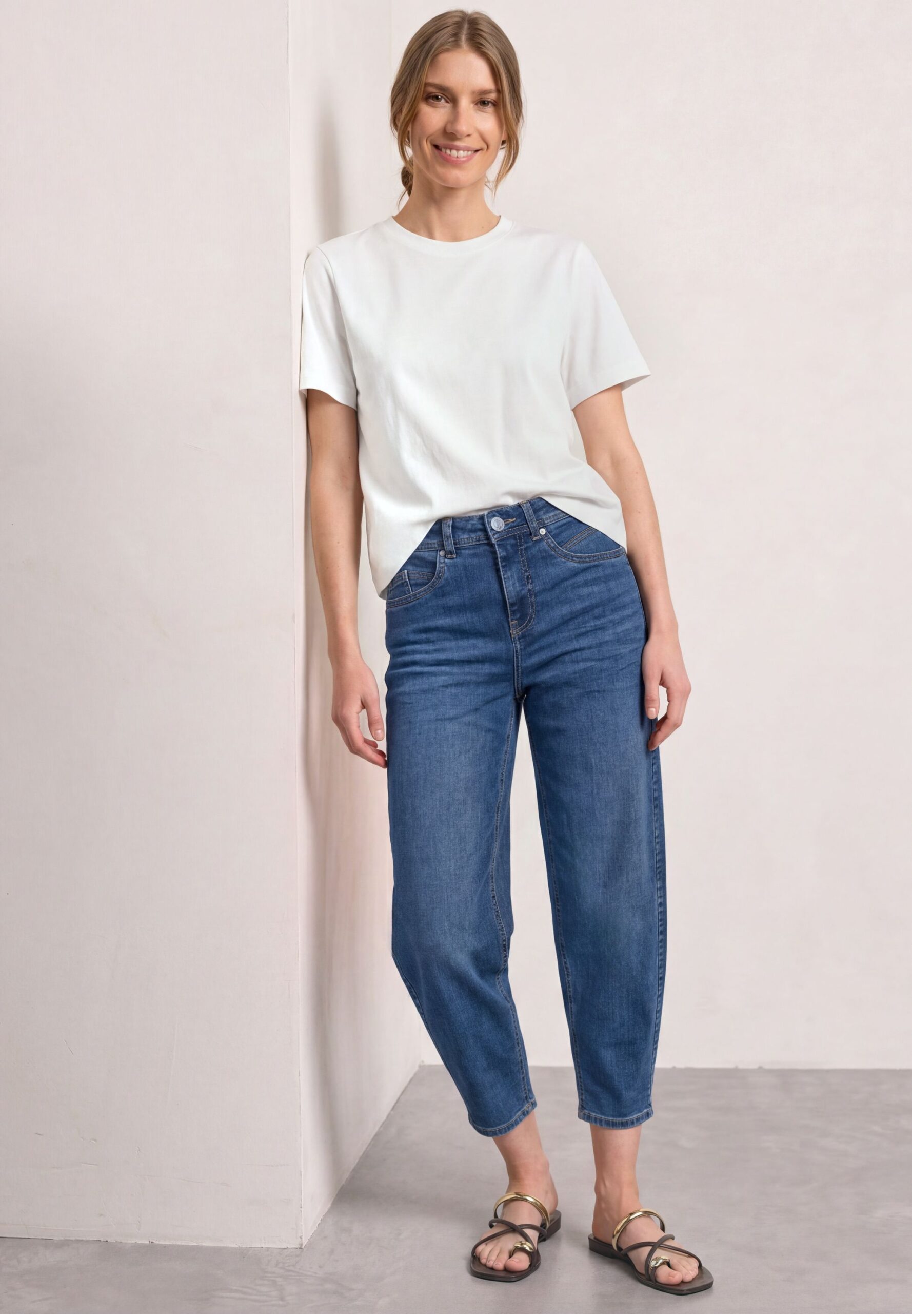Street One High Waist Barrel Leg Jeans im Loose Fit – Bild 2