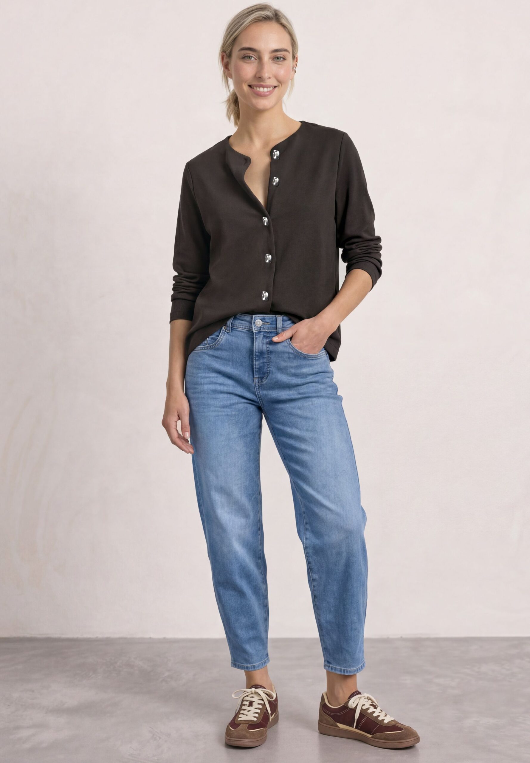 Street One Strick-Look Jacke mit dekorativen Knöpfen – Bild 3