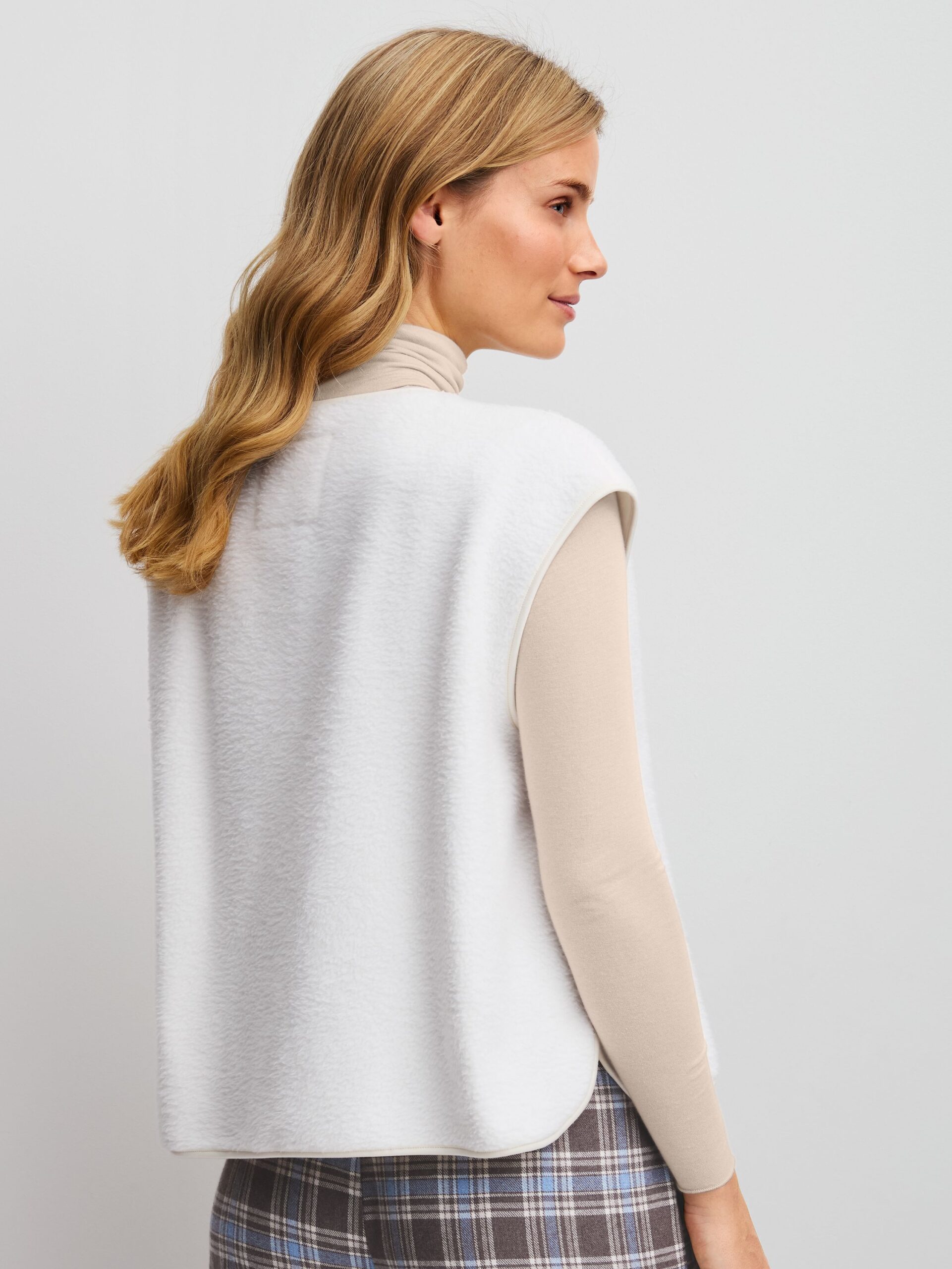 Calida Damen Gilet aus Baumwolle mit offenem Schnitt – Bild 3