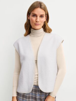 Calida Damen Gilet aus Baumwolle mit offenem Schnitt