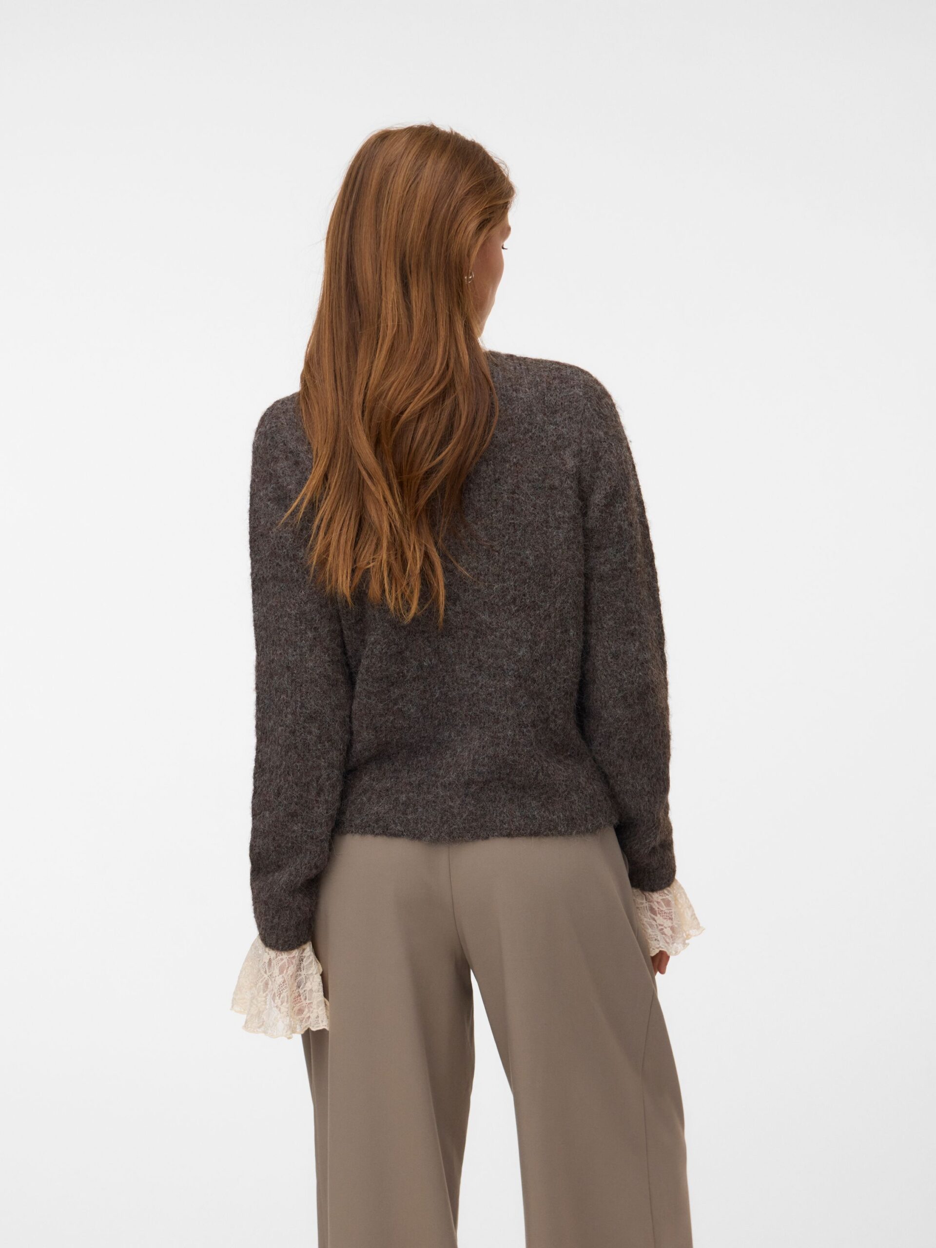 VERO MODA Grob gestrickter Cardigan mit Rundhalsausschnitt – Bild 5