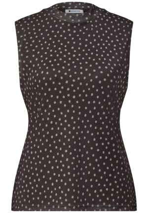 Street One Turtle Neck Top aus Mesh mit Print