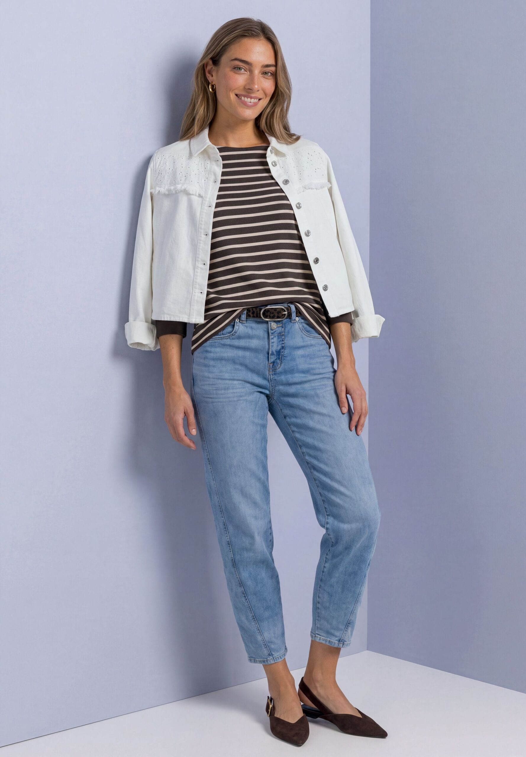 Street One 3/4-Arm Shirt mit U-Boot-Ausschnitt – Bild 2