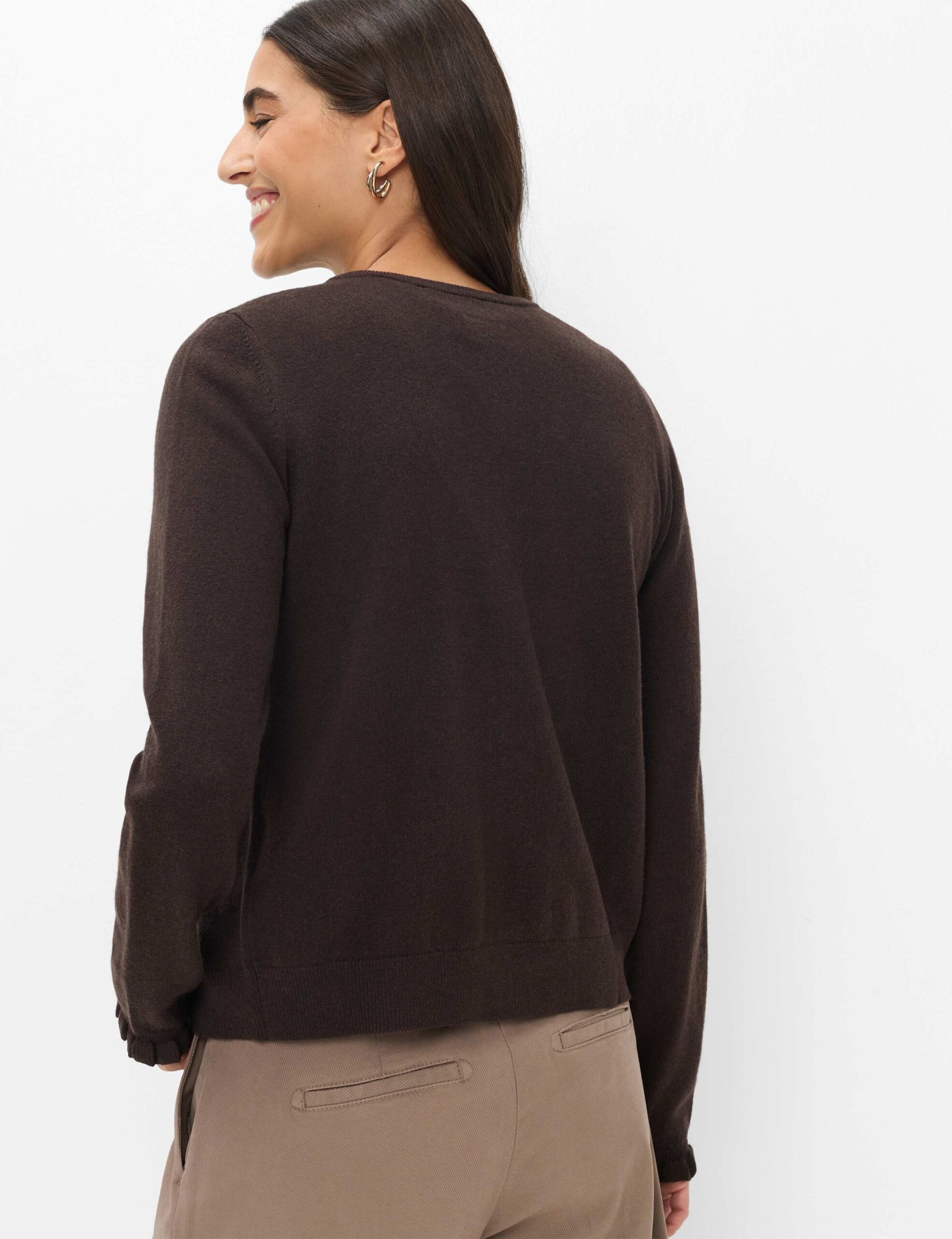 BRAX Strickjacke mit Rüschen und Volant – Bild 5