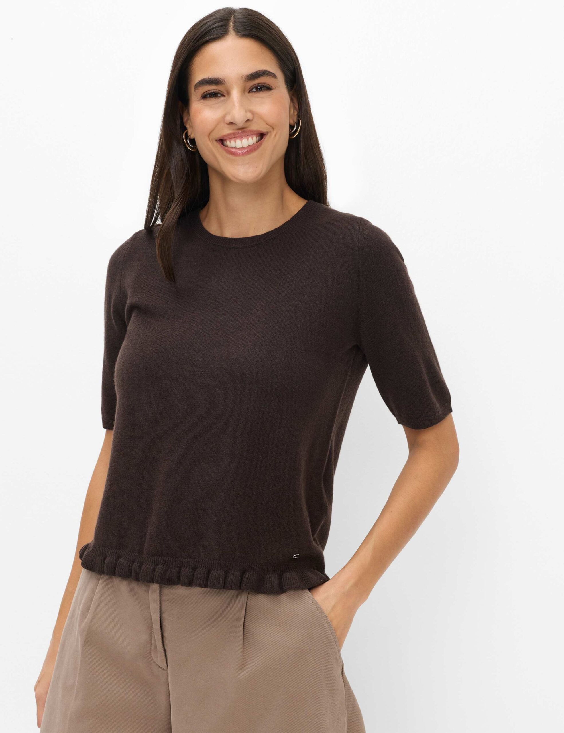 BRAX Pullover mit Rüschenabschluss – Bild 7