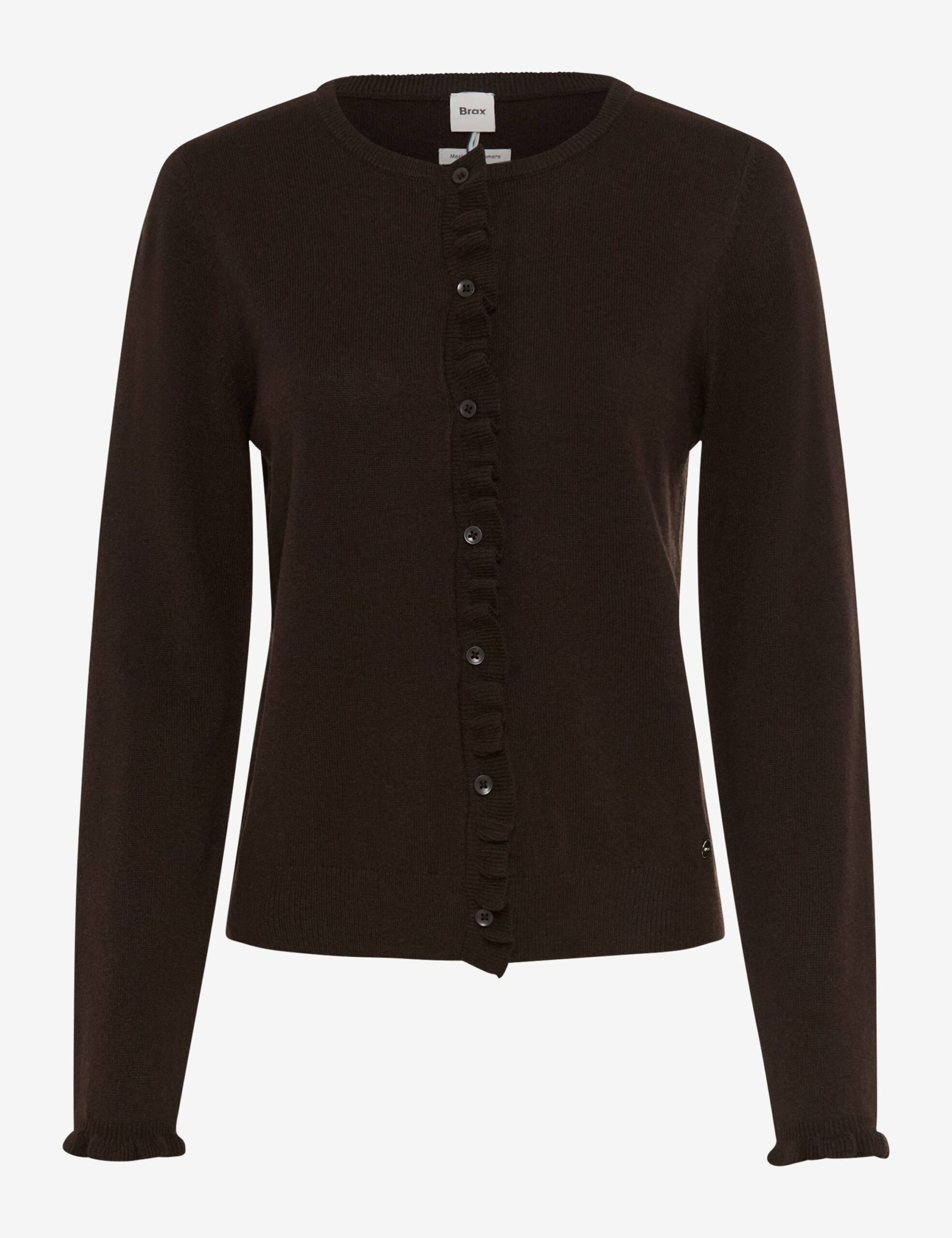 BRAX Strickjacke mit Rüschen und Volant