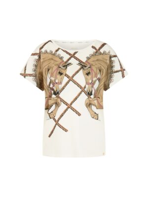 Marc Cain Collections Shirt aus Biobaumwolle mit Pferdemotiv