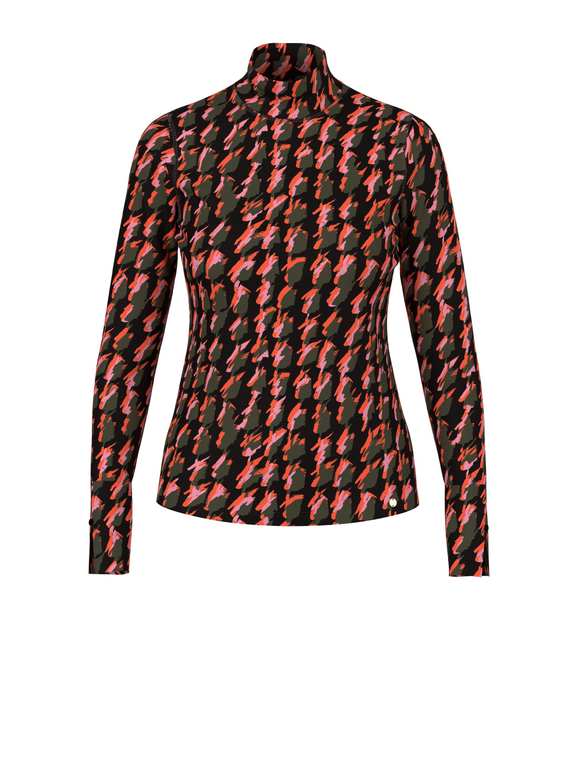 Marc Cain Collections Shirt mit abstraktem Hahnentrittmuster