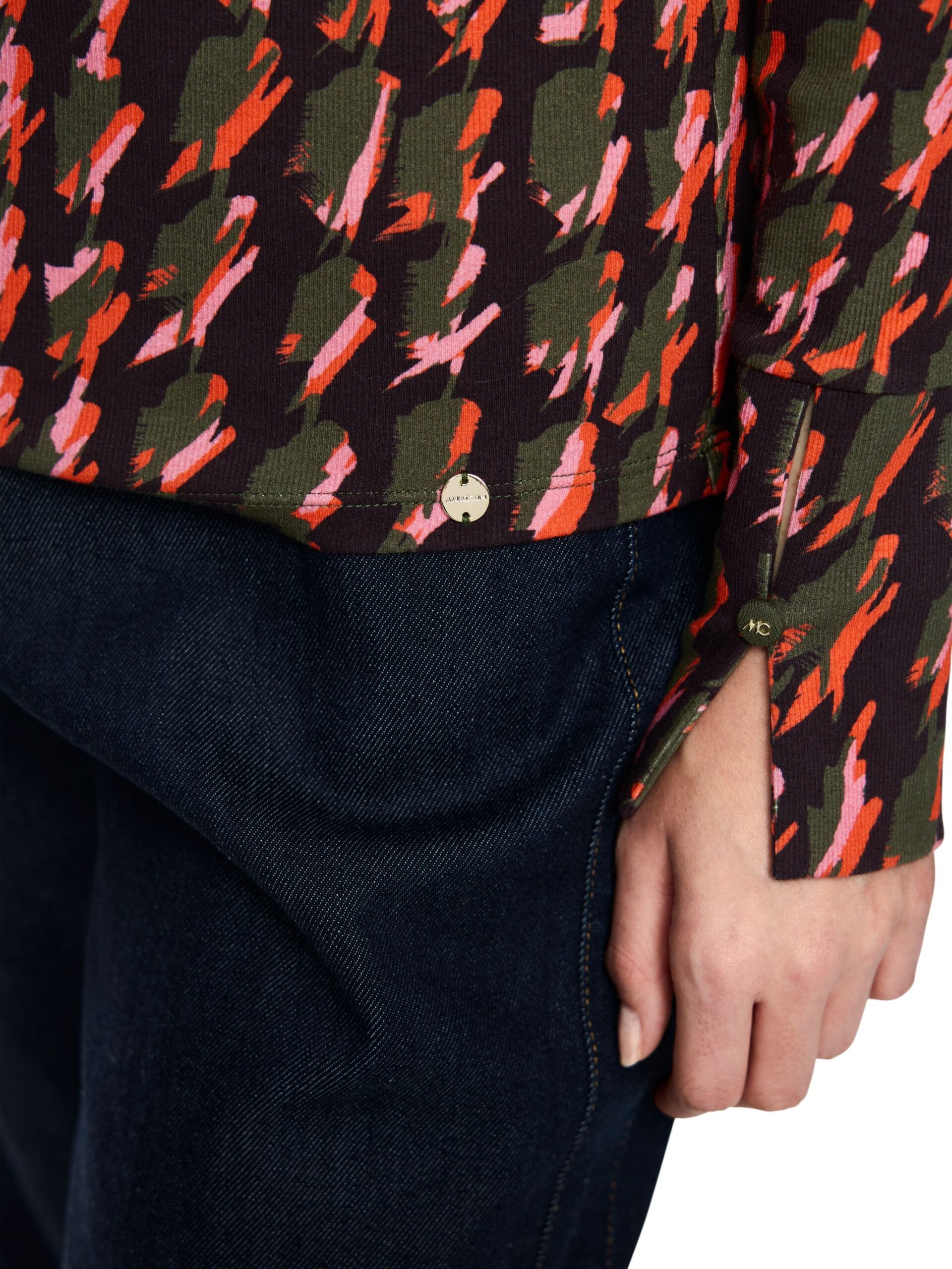 Marc Cain Collections Shirt mit abstraktem Hahnentrittmuster – Bild 4