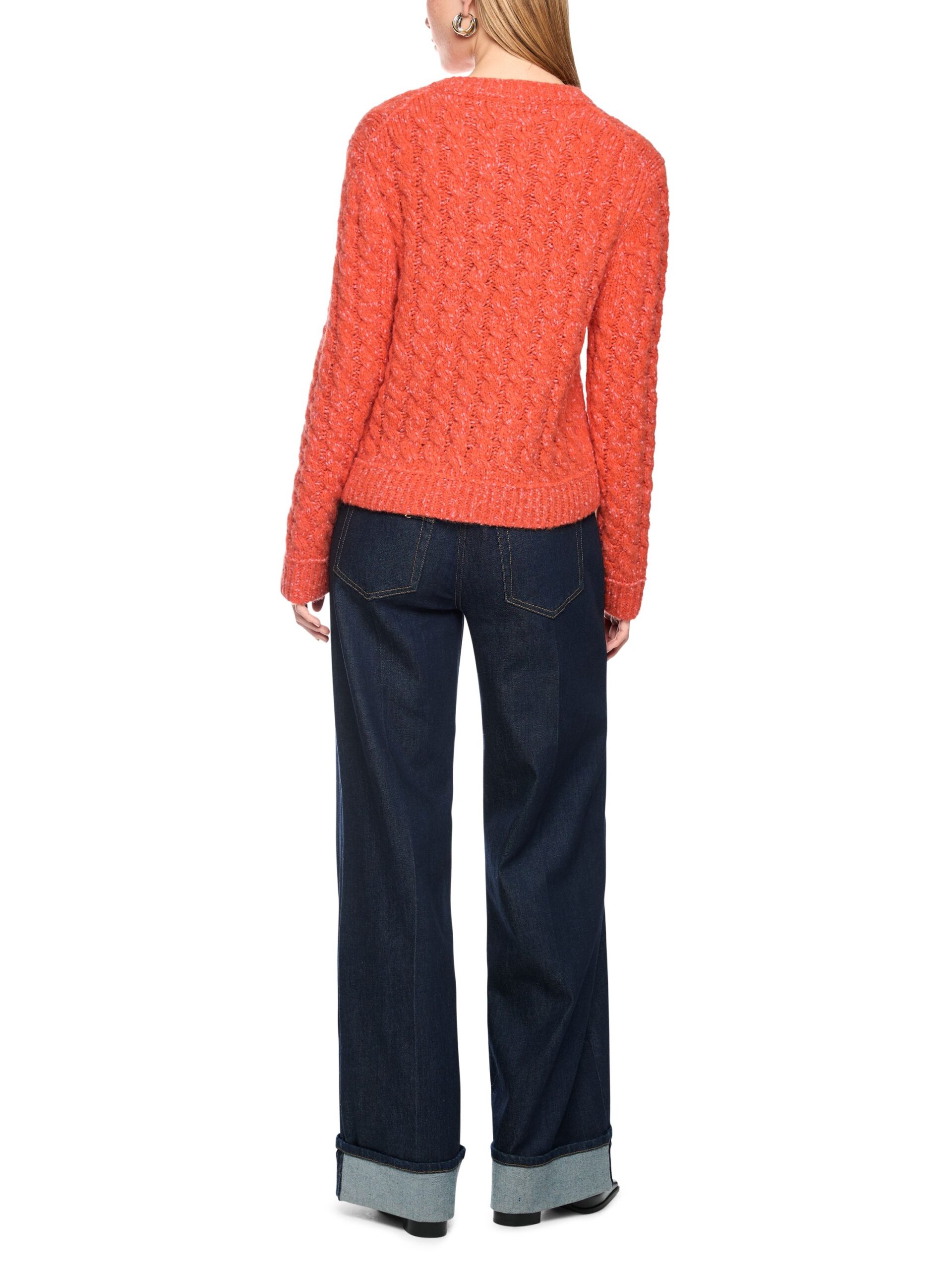 Marc Cain Collections Pullover mit Zopfmuster und Rundhalsausschnitt – Bild 7