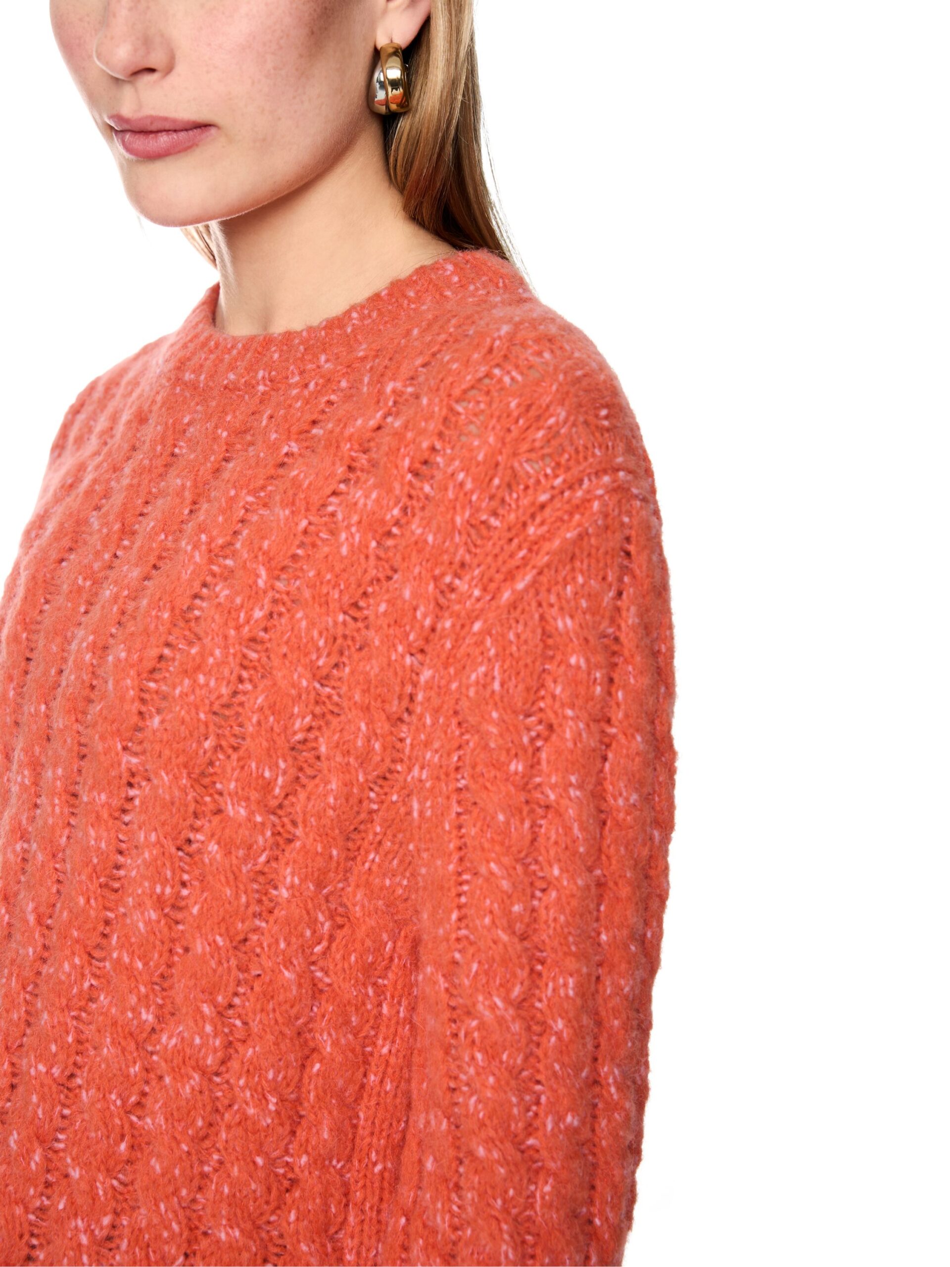 Marc Cain Collections Pullover mit Zopfmuster und Rundhalsausschnitt – Bild 3
