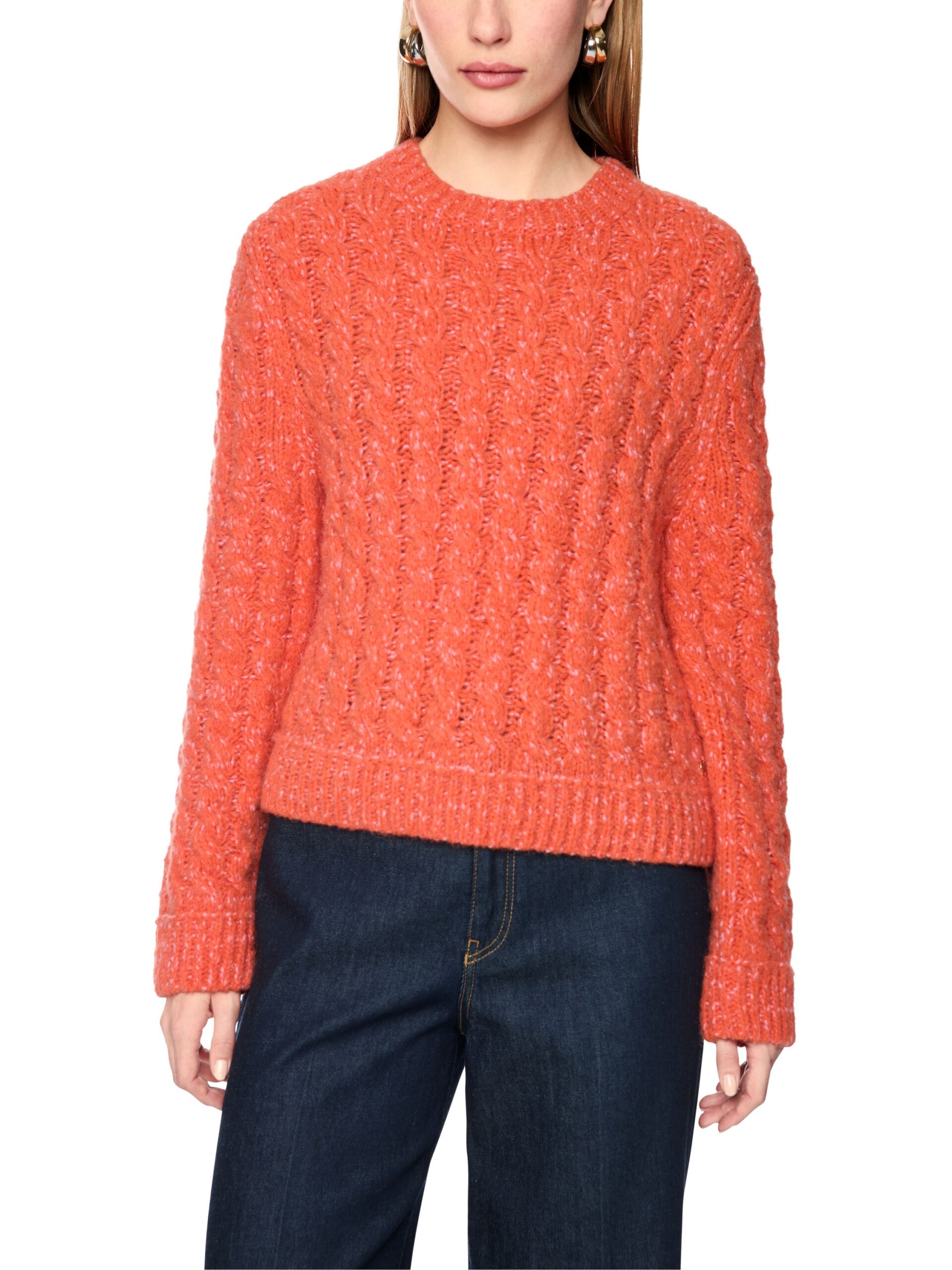 Marc Cain Collections Pullover mit Zopfmuster und Rundhalsausschnitt – Bild 6
