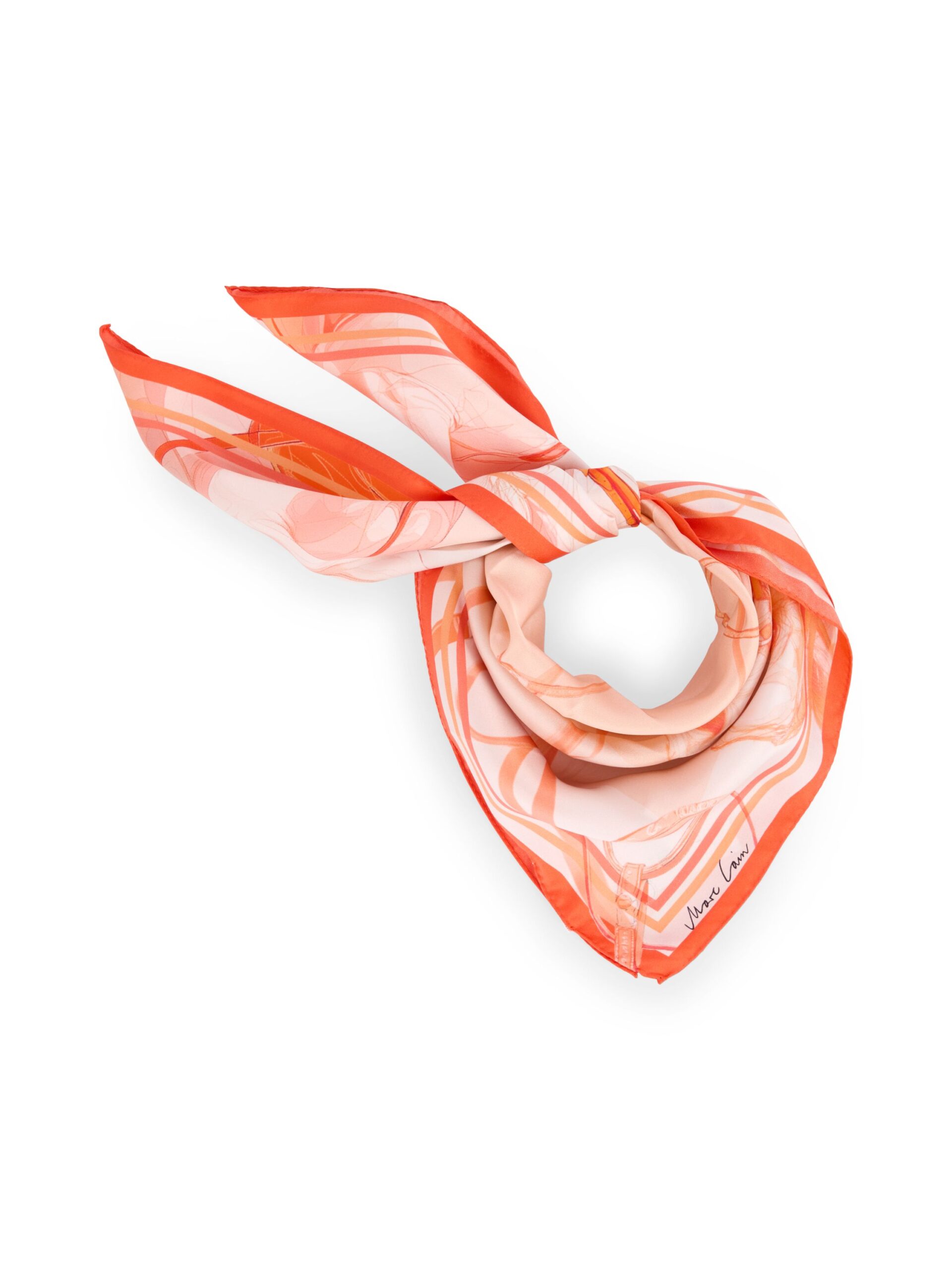 Marc Cain Collections Quadratisches Seidentuch mit Pferdesport-Motiven