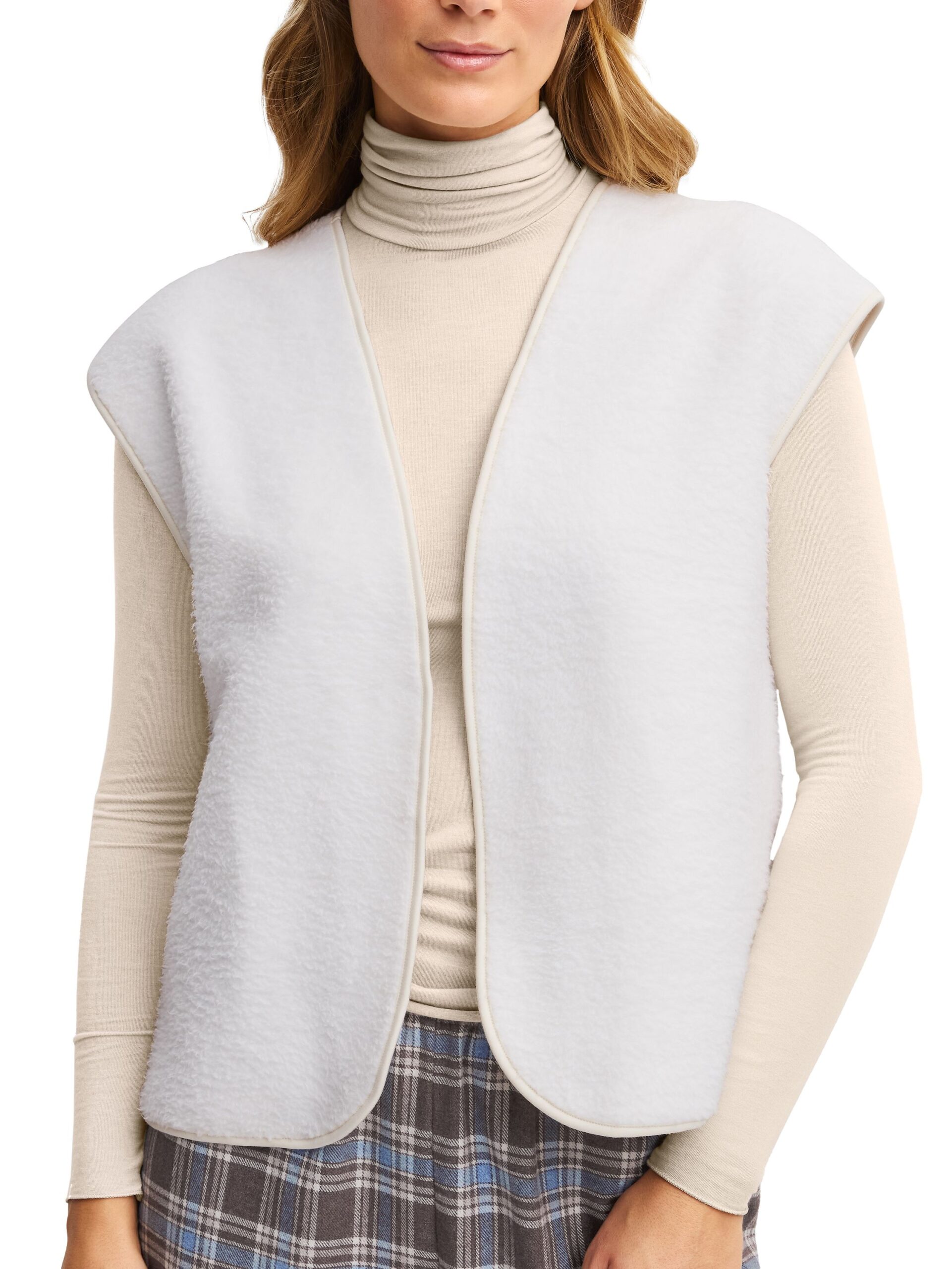 Calida Damen Gilet aus Baumwolle mit offenem Schnitt – Bild 6