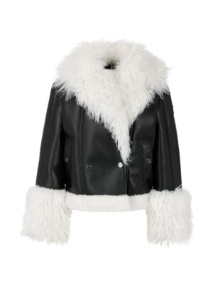 Marc Cain Sports Jacke mit Kunstfell-Besatz