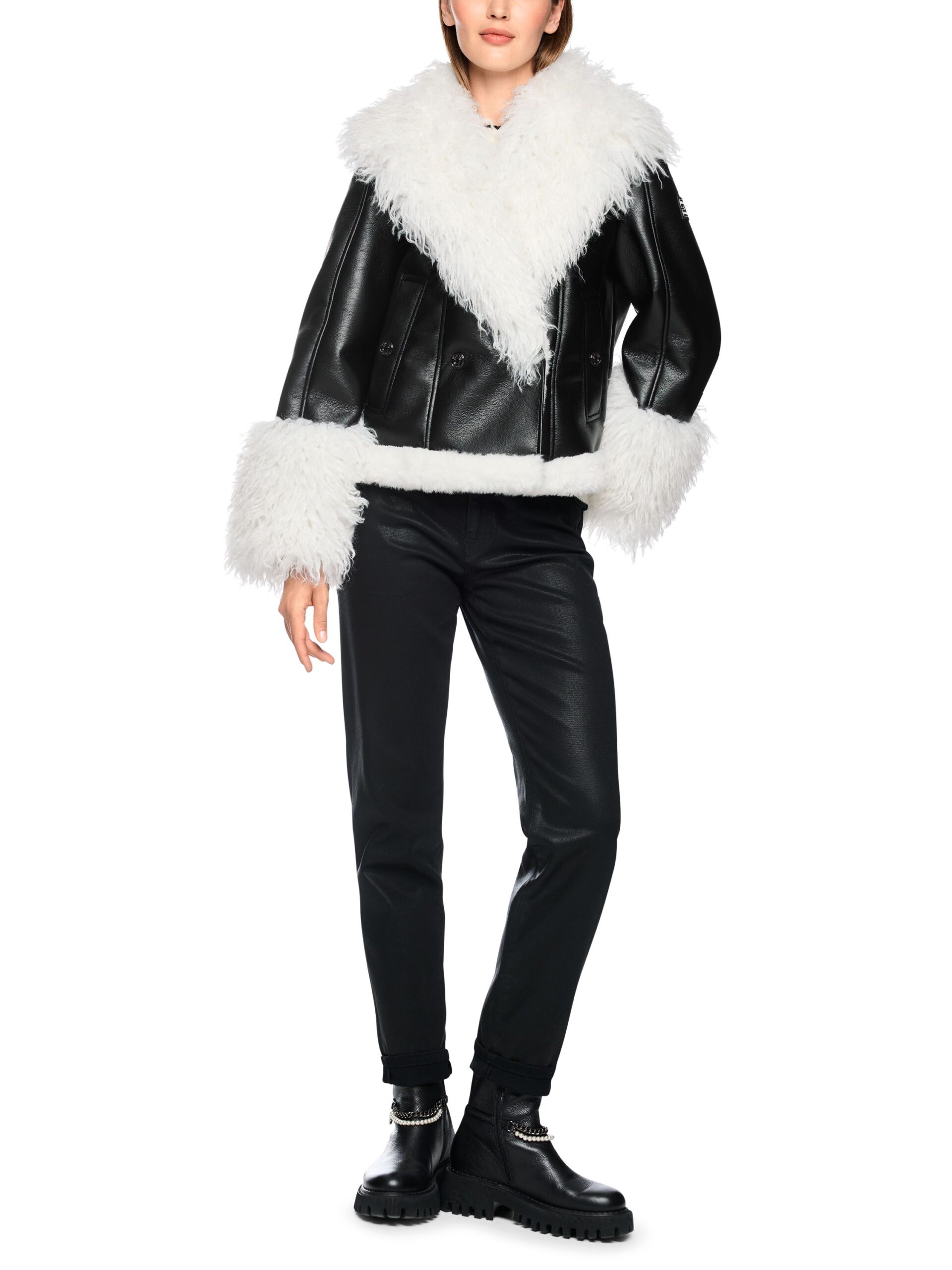 Marc Cain Sports Jacke mit Kunstfell-Besatz – Bild 2