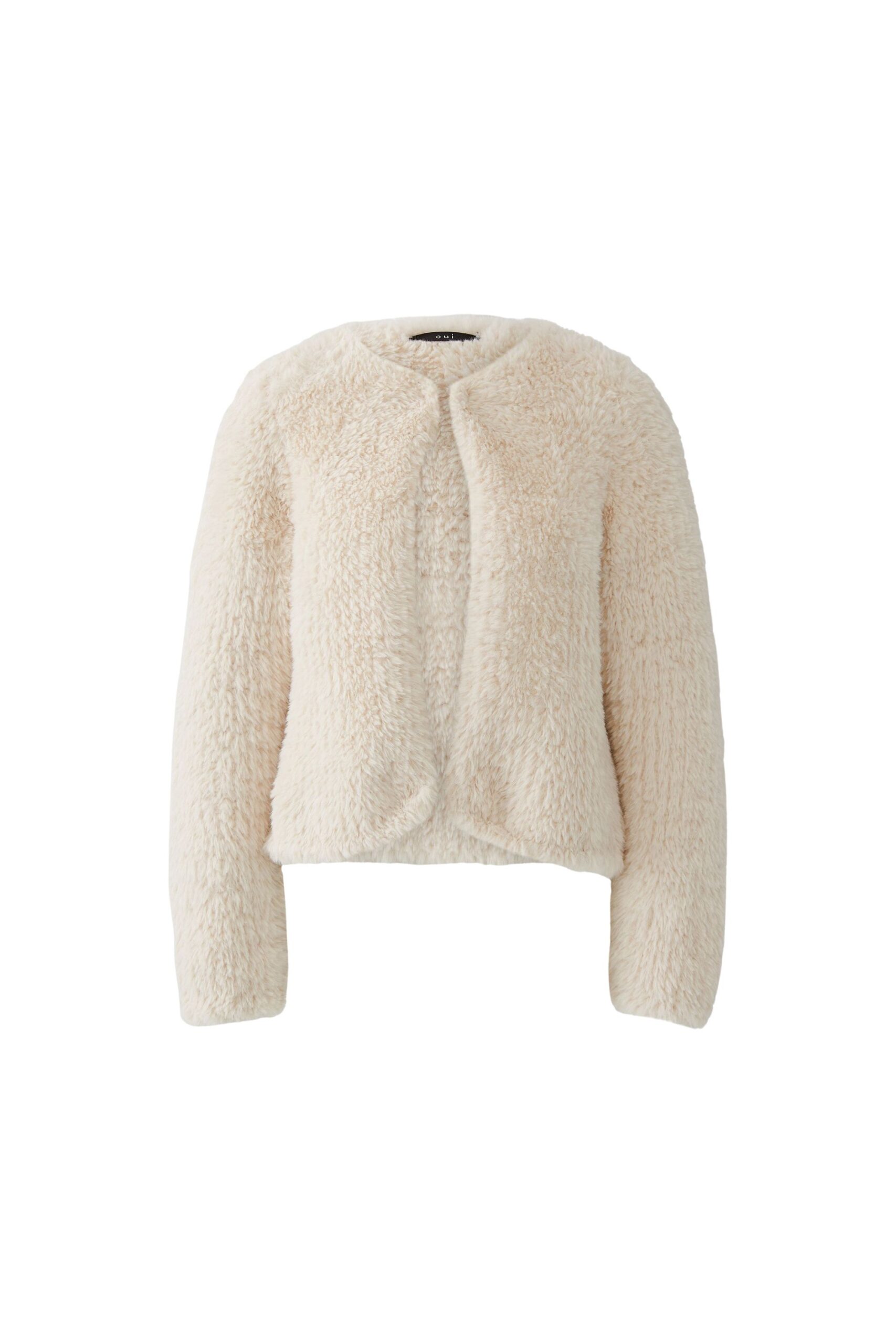 Oui Nahtlose Strickjacke mit Hakenverschluss – Bild 7