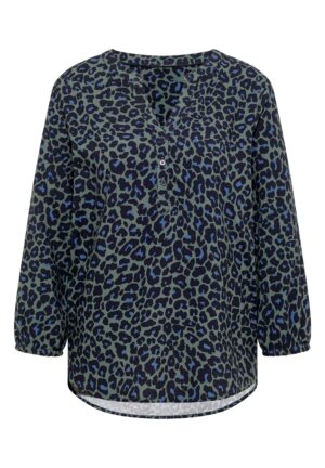 CECIL 3/4-Arm Tunika mit Split Neck und Leo-Muster