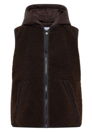 CECIL Teddy-Weste mit abnehmbarer Kapuze