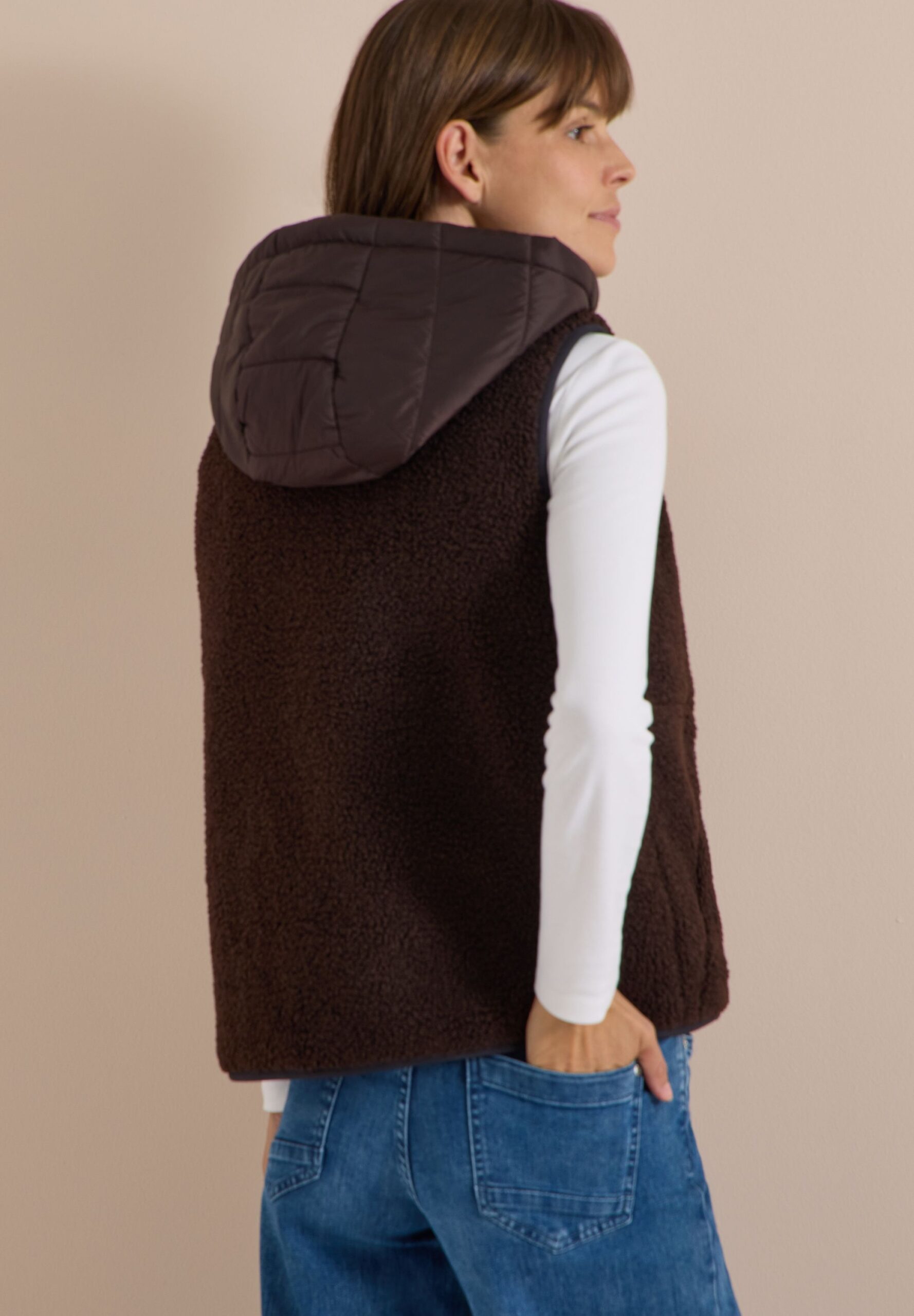 CECIL Teddy-Weste mit abnehmbarer Kapuze – Bild 7