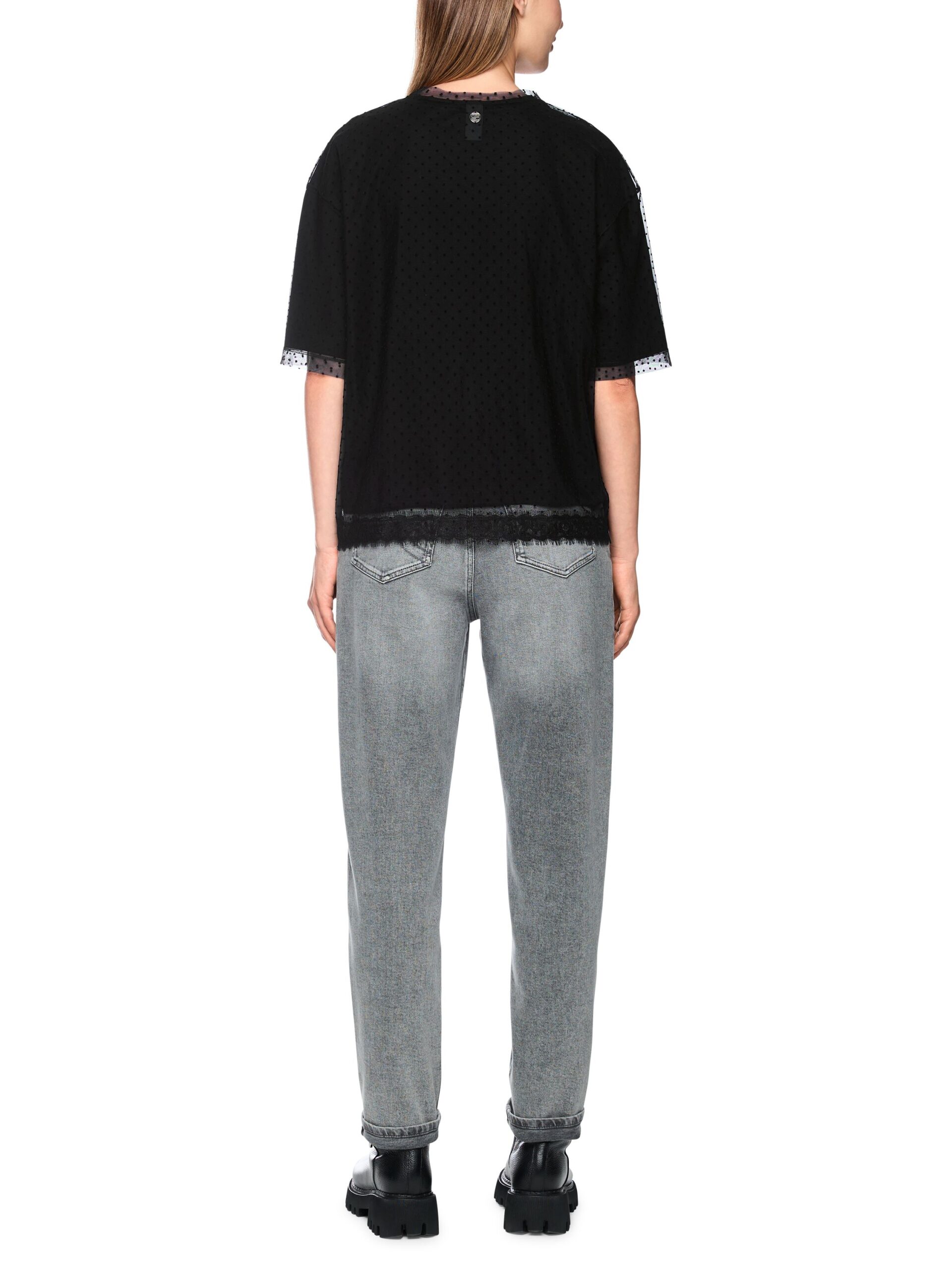 Marc Cain Sports 2-in-1 T-Shirt im Layer-Look mit Mesh – Bild 6