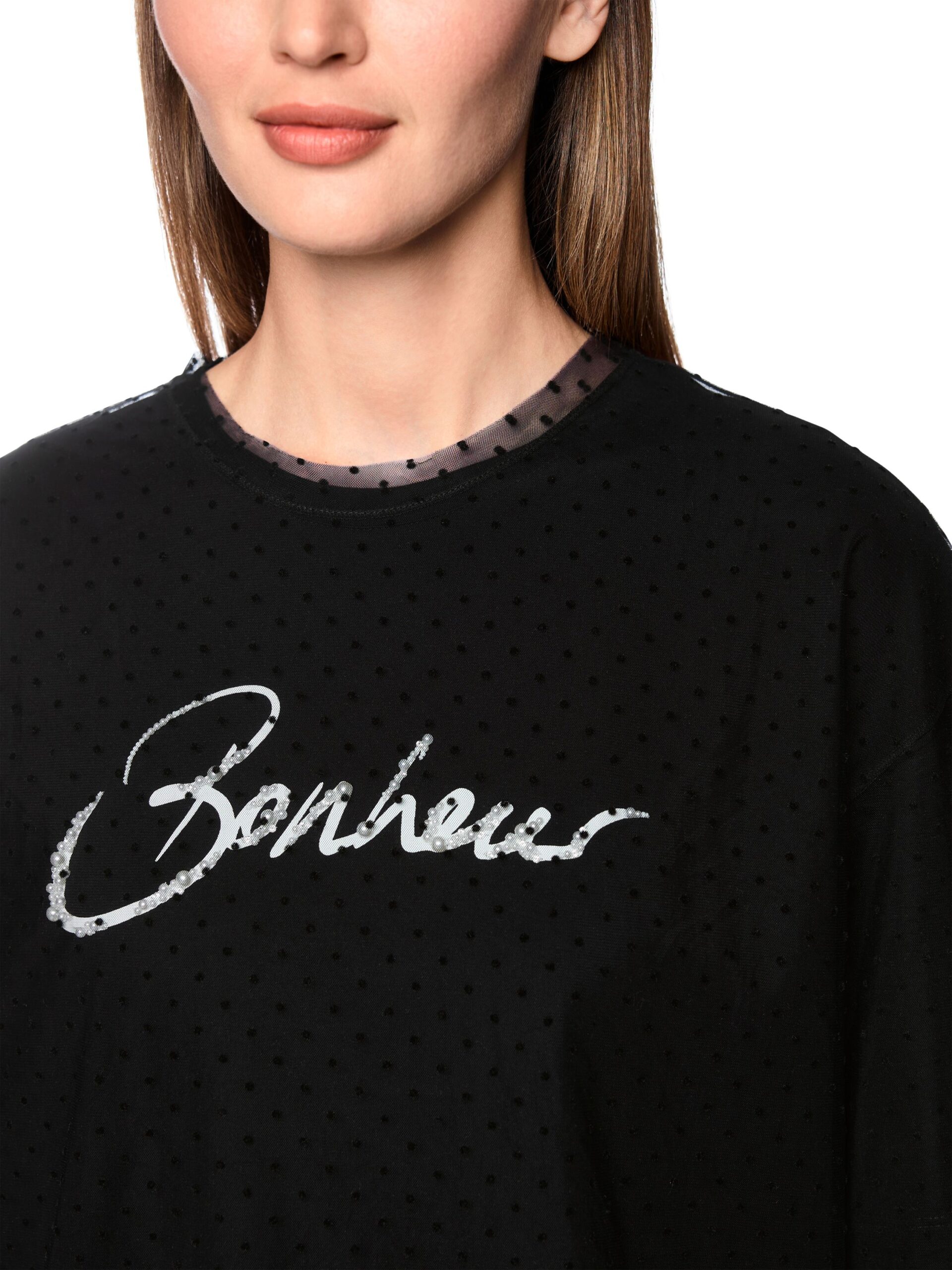 Marc Cain Sports 2-in-1 T-Shirt im Layer-Look mit Mesh – Bild 4
