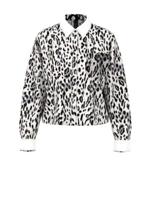 Marc Cain Sports Baumwollbluse mit Leo-Muster